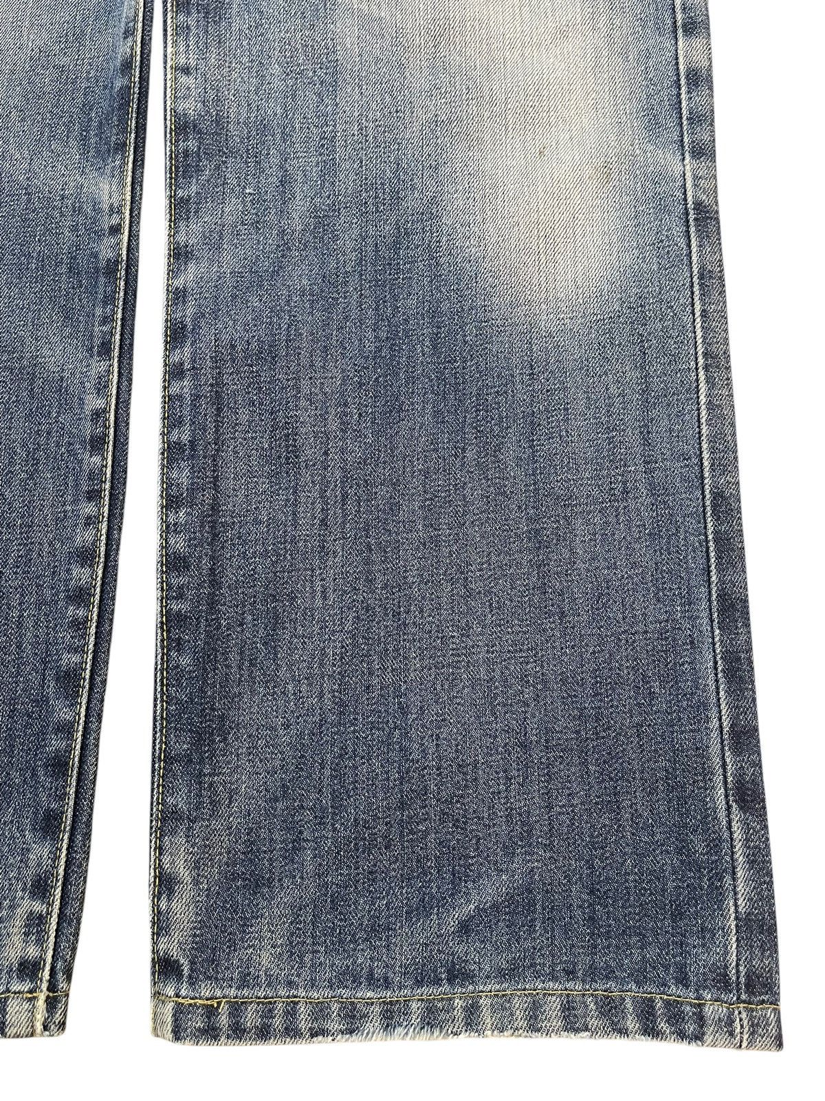 Uniqlo Vintage Y2k Japan Uniqlo Faded Wash Distress Wide Leg Baggy Size US 33 - 8 Thumbnail