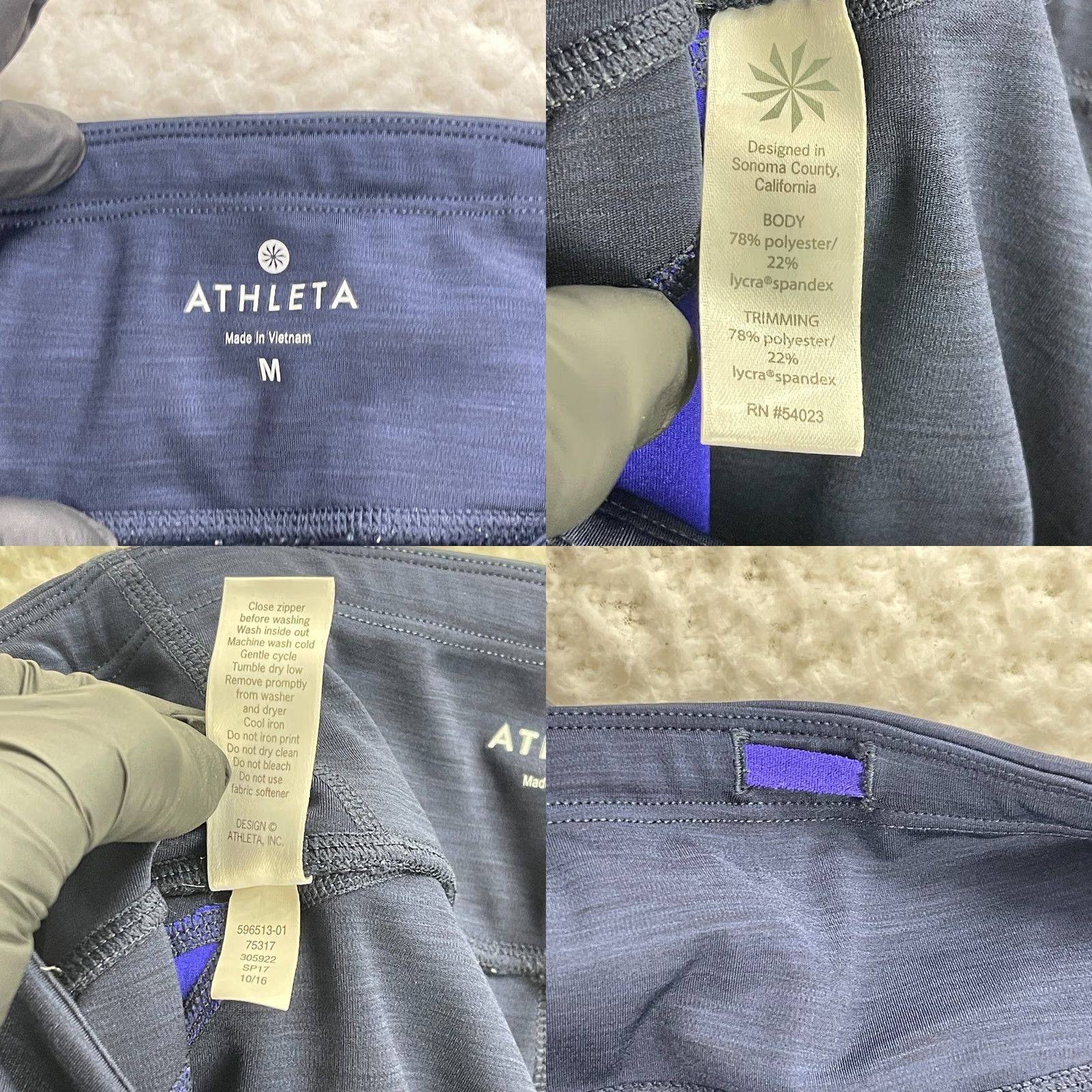 Athleta Athleta Blue Colorblock Sonar Capri Legging Womens Medium Size 29" - 9 Thumbnail