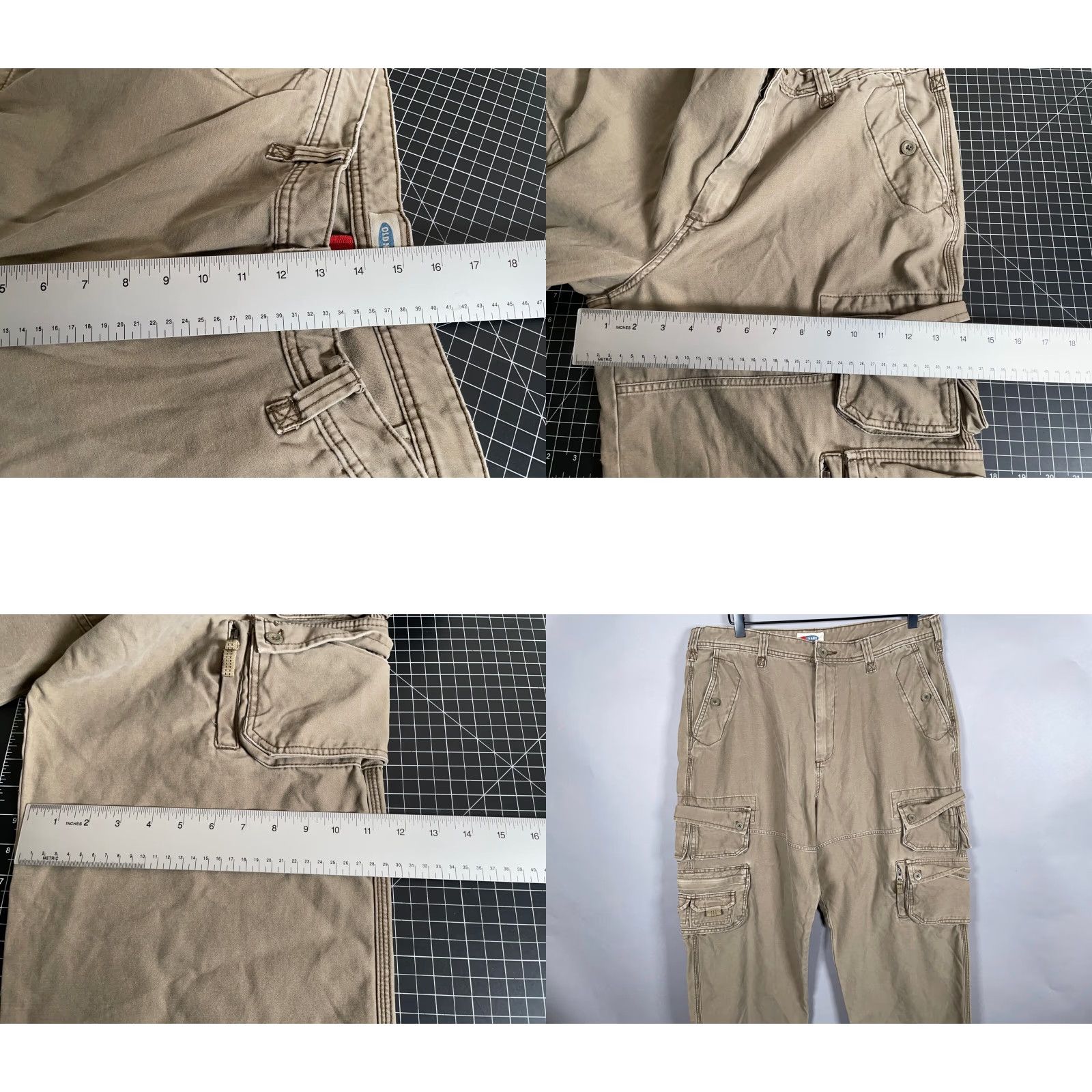 Old Navy VINTAGE Old Navy Men's Cargo Pants 36 x 29 Cotton Retro Military Green Fall Winter Size US 36 / EU 52 - 8 Thumbnail