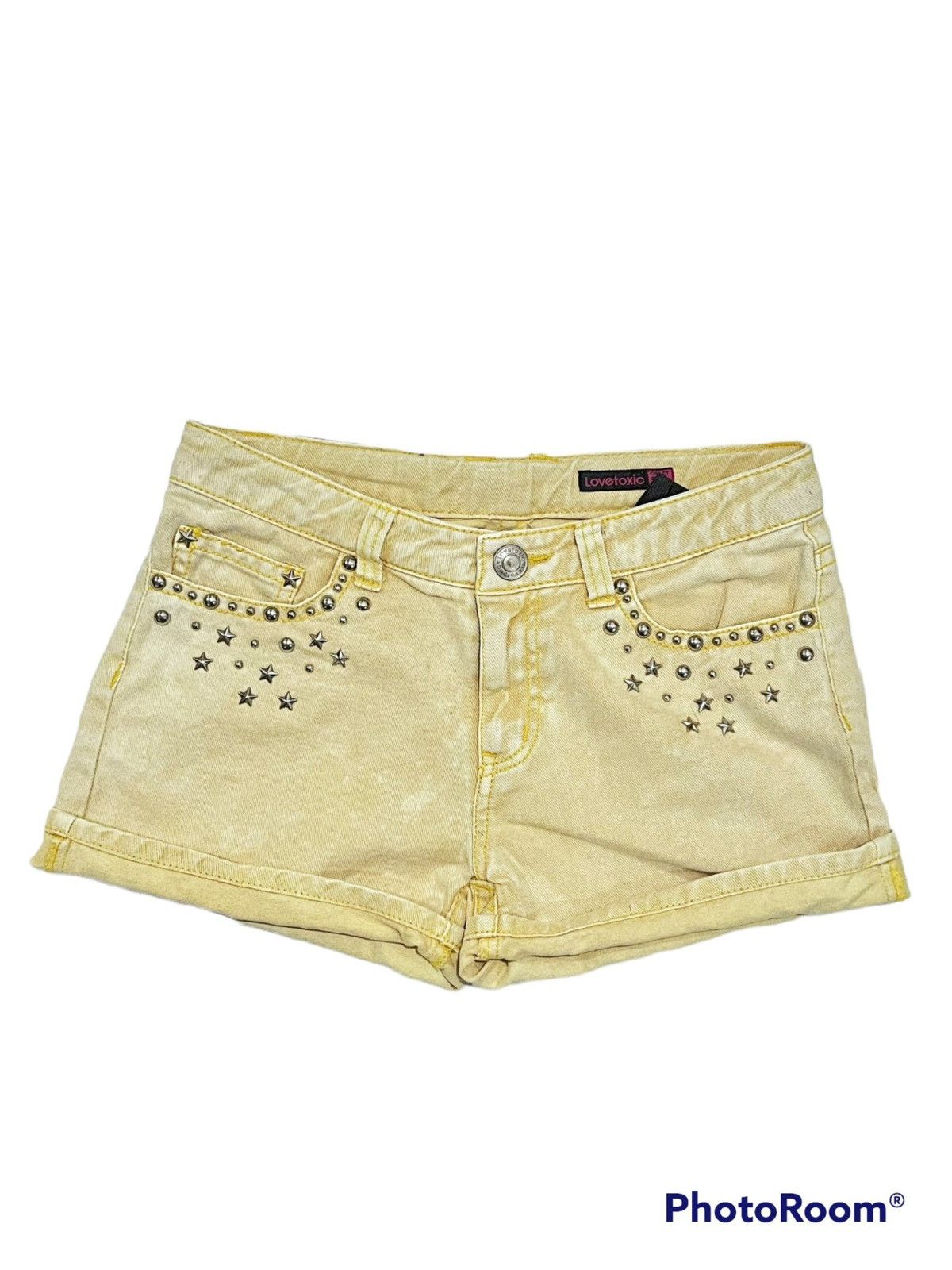 Japanese Brand Love Toxic vintage Y2K studs shorts ⭐️ Size 28" / US 6 / IT 42 - 1 Thumbnail
