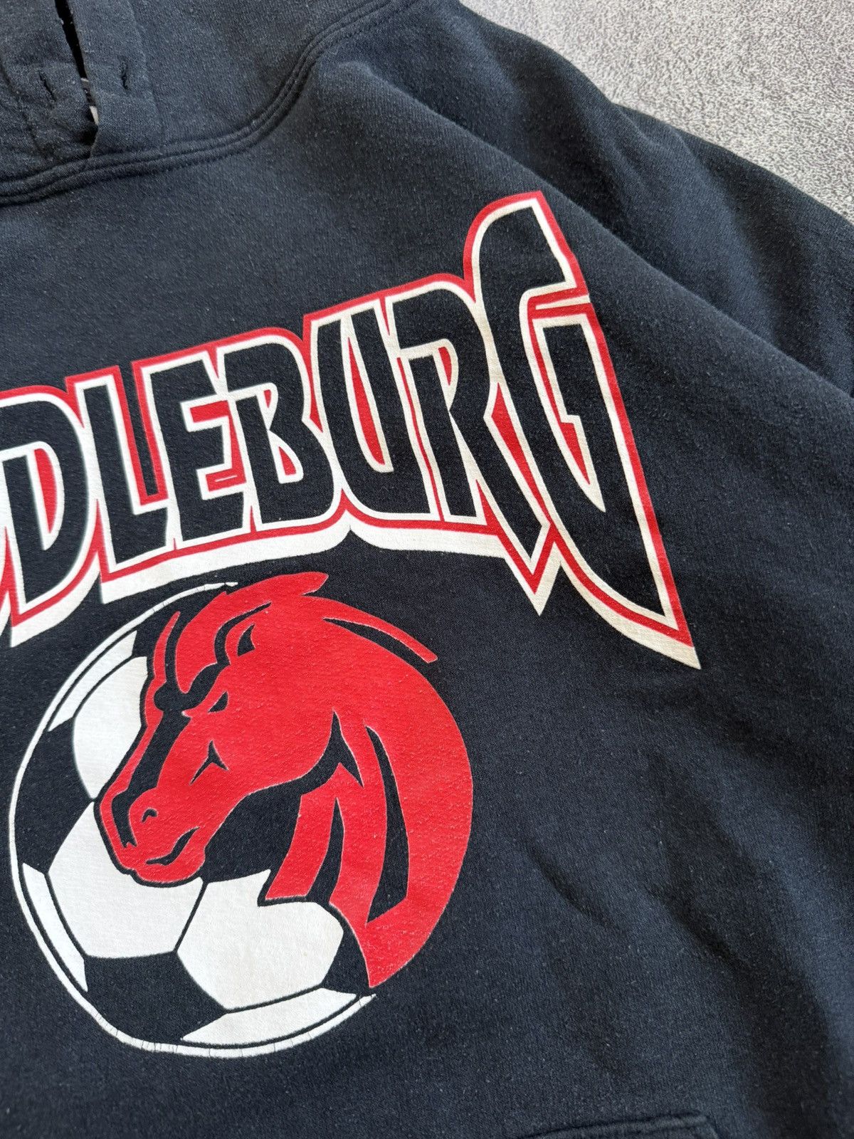 Vintage Middleburg L hoodie relaxed black long sleeve sweatshirt Size US L / EU 52-54 / 3 - 12 Thumbnail