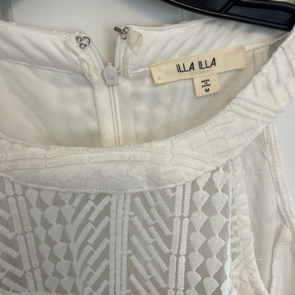Designer Heavenly Geometry Ivory Lace Halter Dress Size M / US 6-8 / IT 42-44 - 3 Thumbnail