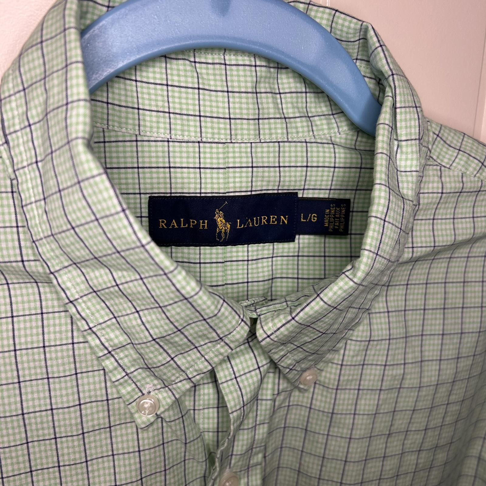 Polo Ralph Lauren Ralph Lauren Shirt Long Sleeve Polo Green Plaid Size Large Size US L / EU 52-54 / 3 - 4 Thumbnail