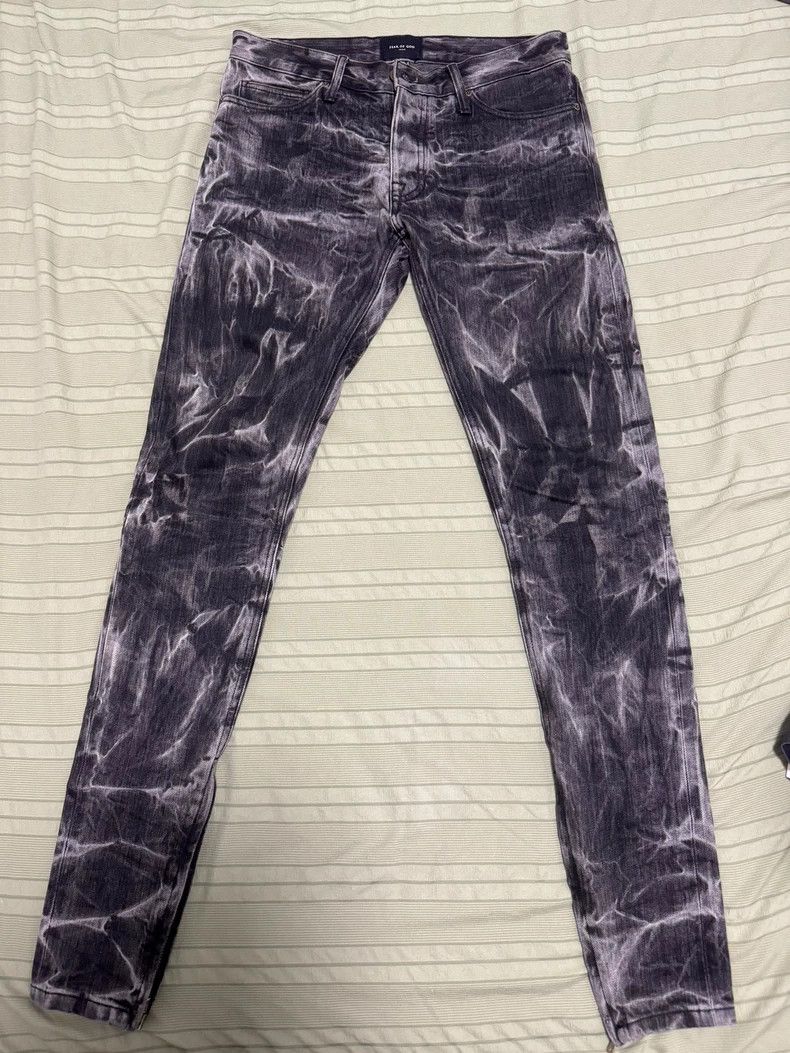 Fear of God Fearofgod 5th Black Water Ripple Jeans Size US 31 - 1 Thumbnail