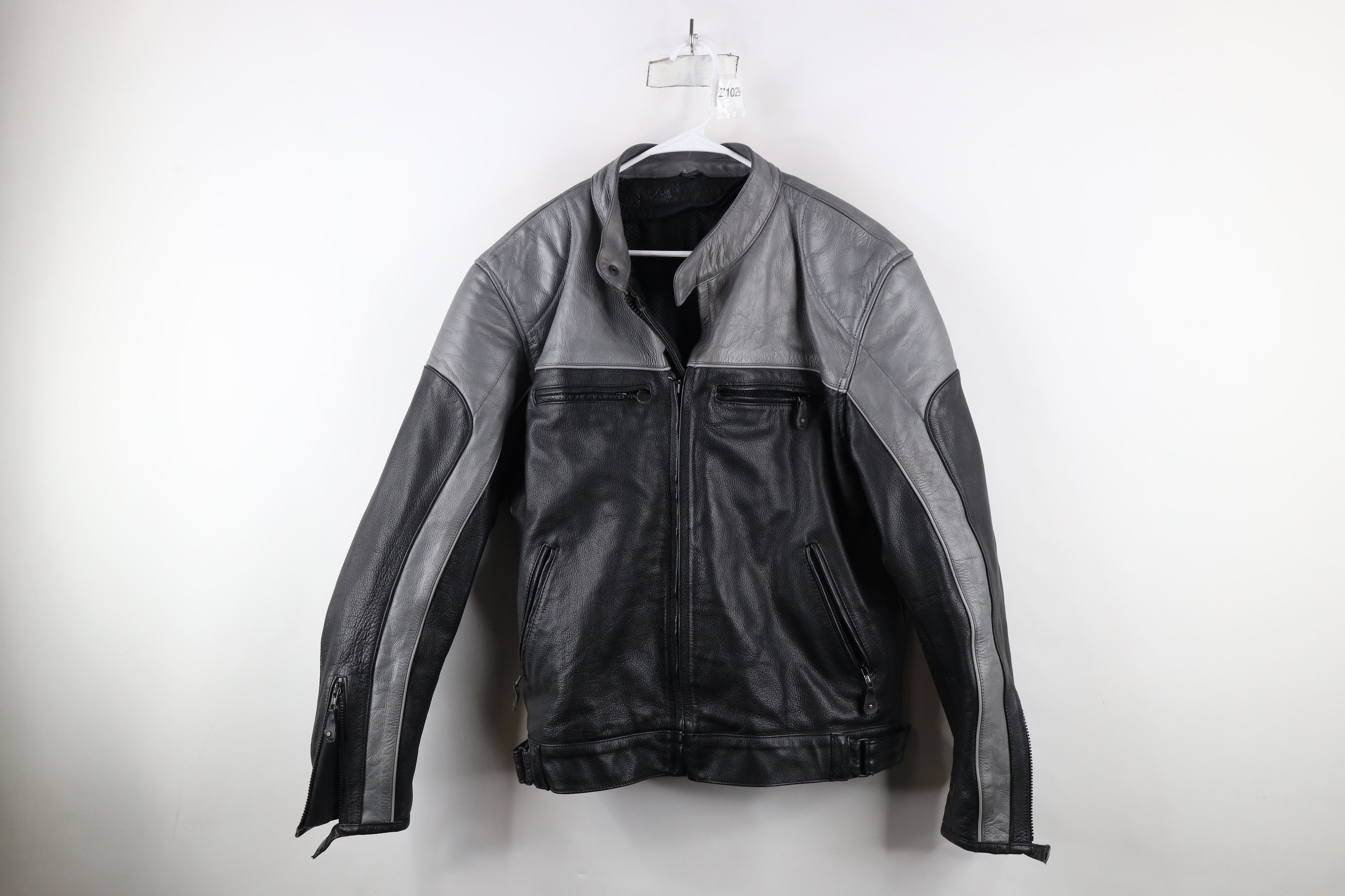 Vintage 90s Streetwear Leather Motorcycle Riding Jacket
