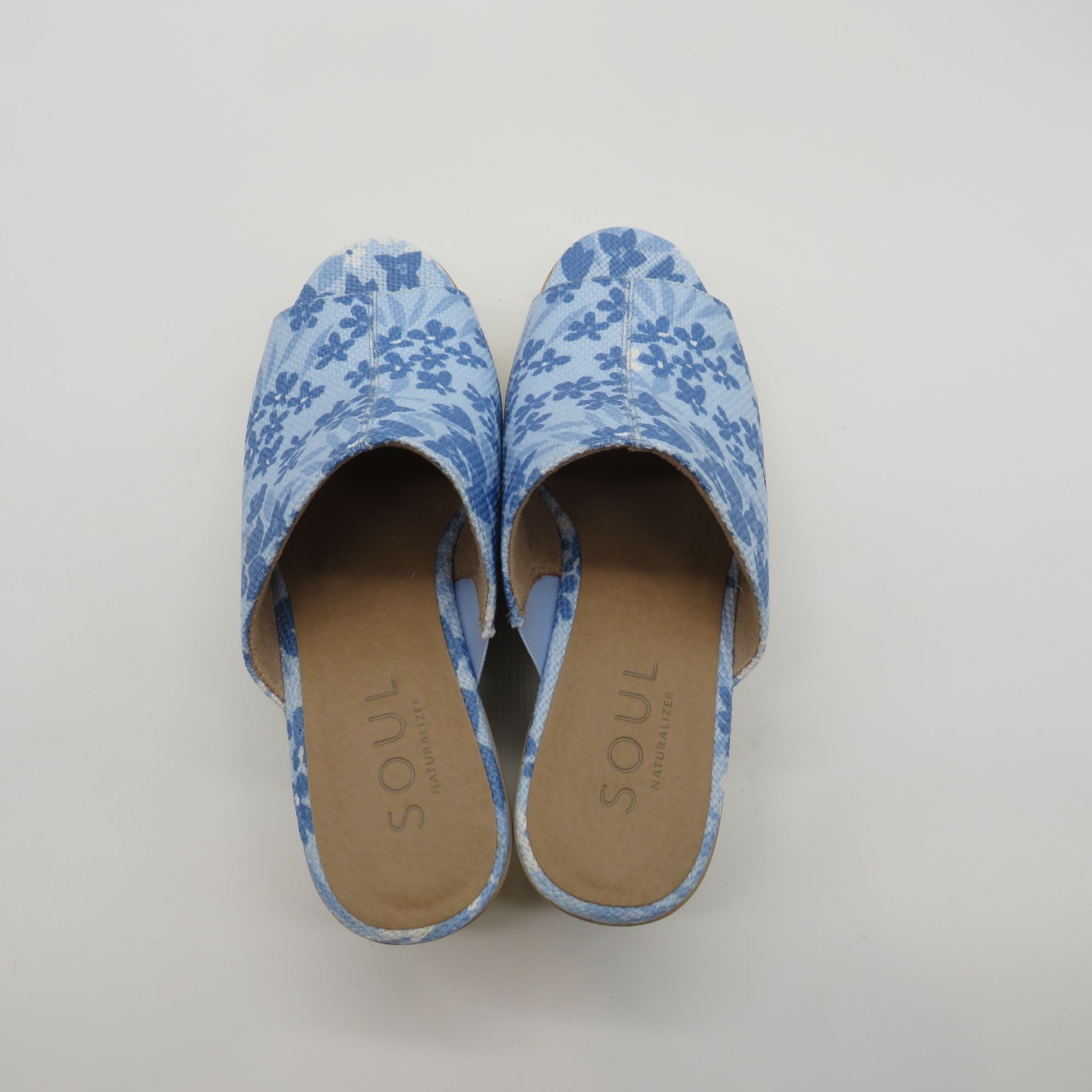 Other Soul Naturalizer Women's Blue Floral Print Wedge Sandals 9.5 Size US 9.5 / IT 39.5 - 4 Thumbnail