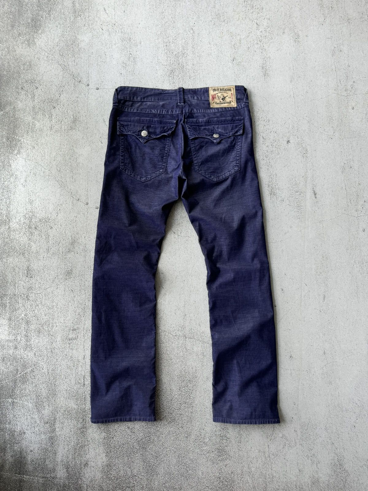 True Religion × Vintage True Religion Budda Purple Corduroy Y2K Pants Size US 33 - 1 Thumbnail
