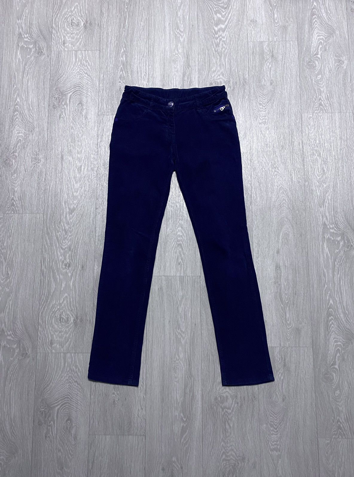 Kenzo Vintage Kenzo Teenager Blue Corduroy Pant Trouser Embroidery Size 24" / US 00 / IT 34 - 2 Thumbnail