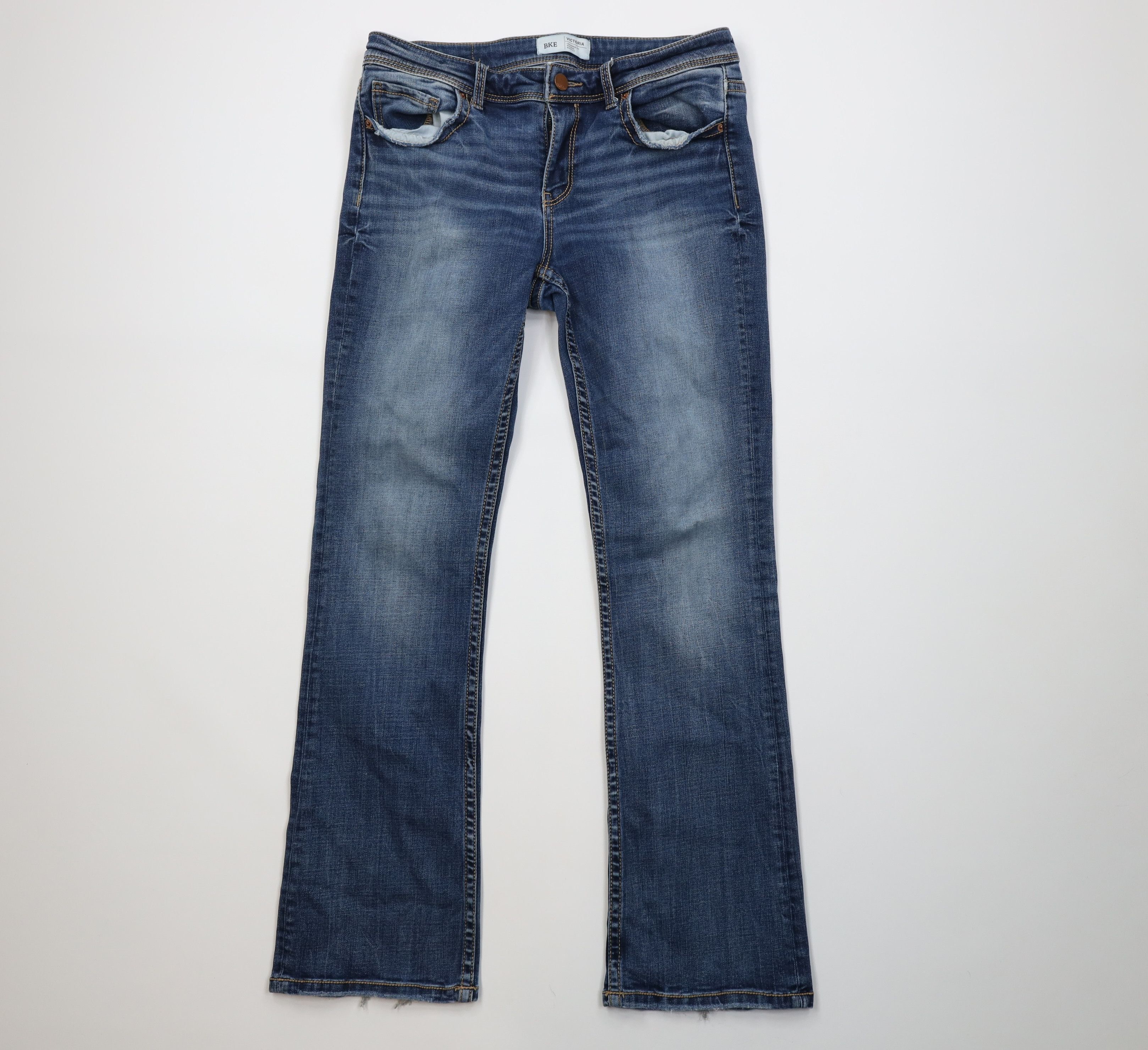 Vintage Buckle BKE Thick Stitch Victoria Mid Rise Bootcut Jeans Size 29" - 1 Thumbnail