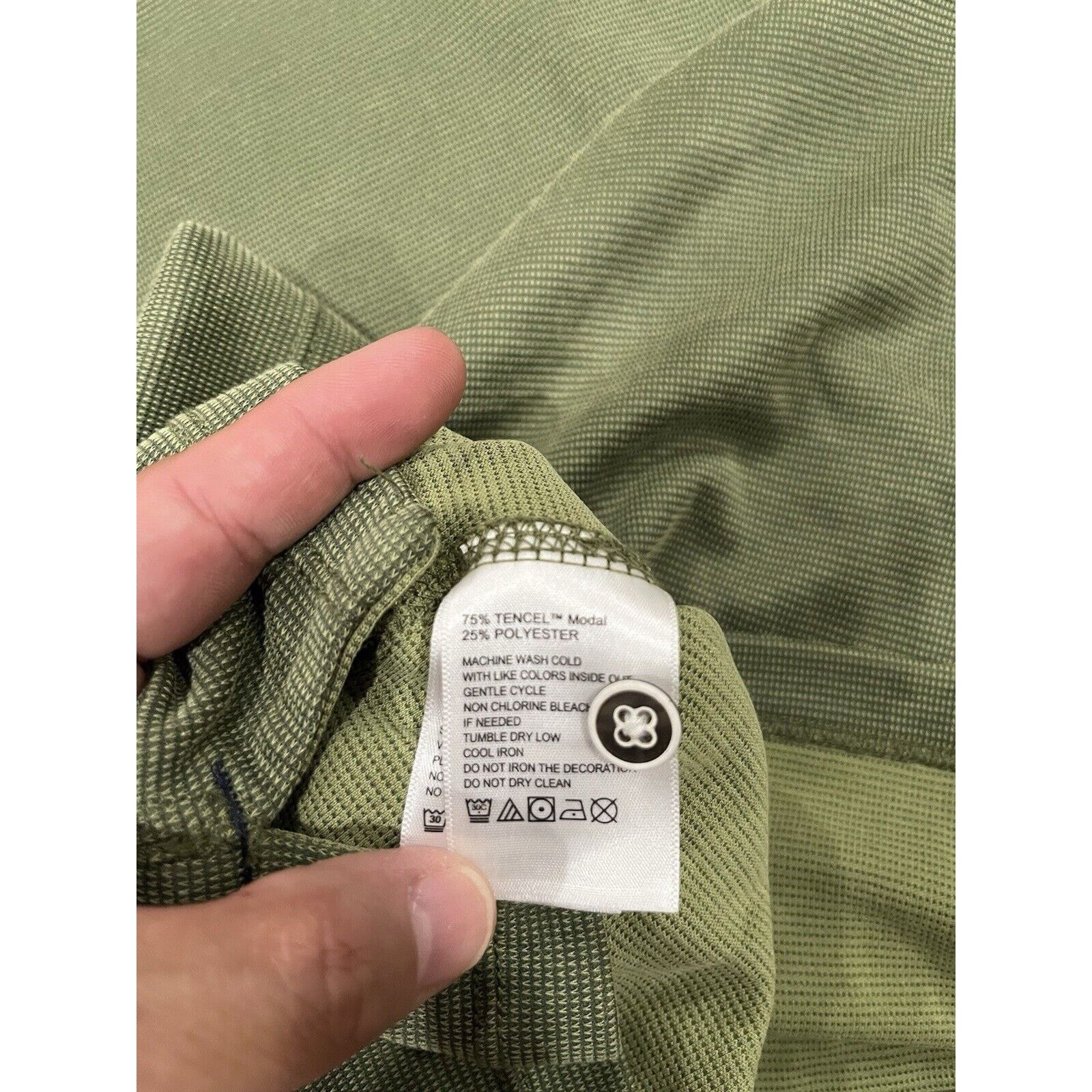 Tommy Bahama Tommy Bahama Green Long Sleeve 1/4 Button-Down Shirt Large Size US L / EU 52-54 / 3 - 10 Thumbnail