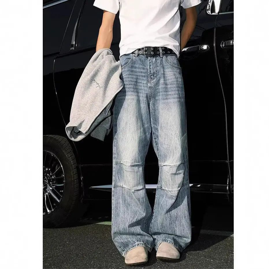 Japanese Brand Retro loose casual straight leg jeans Size US 32 / EU 48 - 4 Thumbnail
