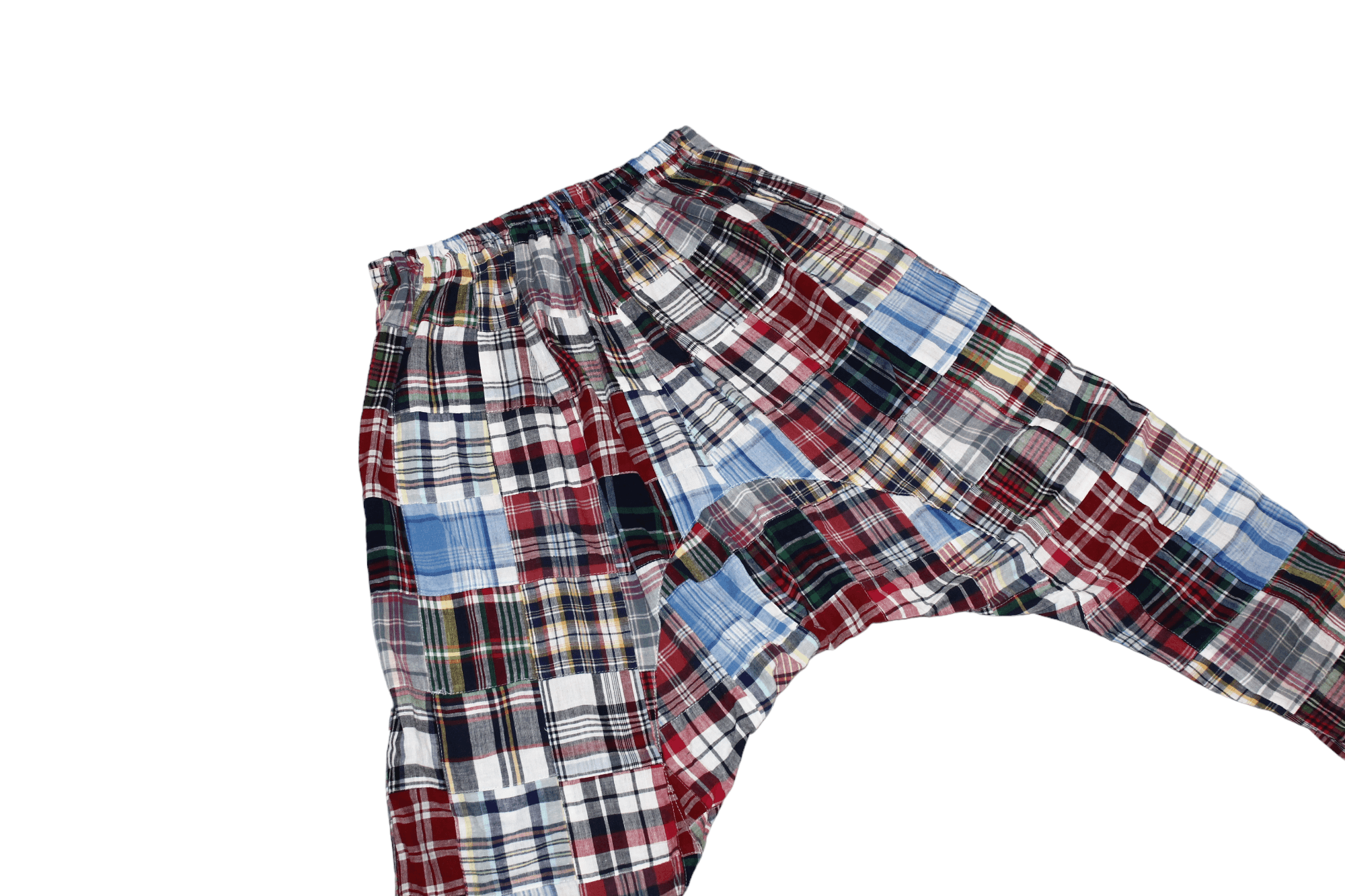 20471120 100% Cotton. Tartan Patchwork Drop Crotch Casual Pants Size US 30 / EU 46 - 8 Thumbnail