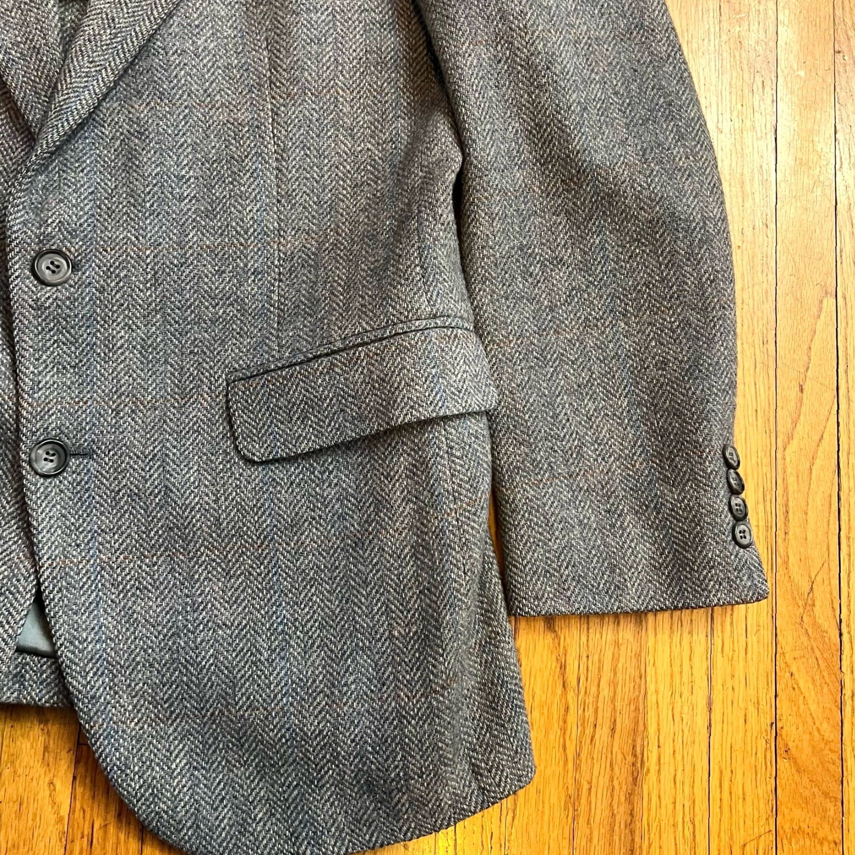 Vintage VINTAGE Boundary Waters Milnburn Tweed Blazer Mens 38 Sport Coat Gray Regular Coat Mens 38 Gr ay Boundry Water Vintage Size 38R - 2 Thumbnail