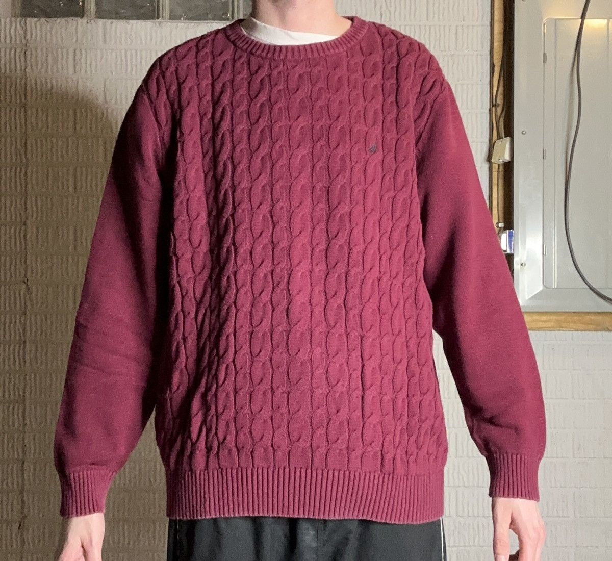 Nautica Vintage Waffle Knot Nautica Knitted Sweater Size US XL / EU 56 / 4 - 1 Thumbnail