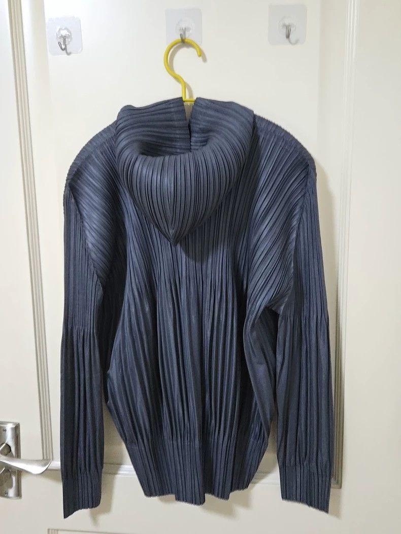 Issey Miyake Issey Miyake size:3 A blue-gray pleated cardigan Size S / US 4 / IT 40 - 2 Thumbnail