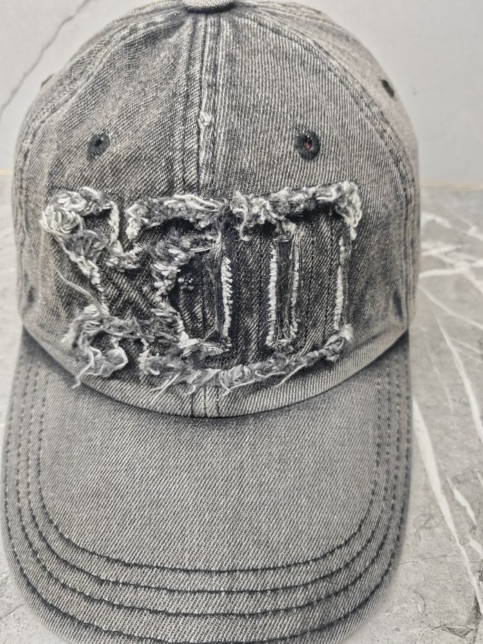 Japanese Brand Vintage IDWS Denim Distressed Style Cap Hat Size ONE SIZE - 3 Thumbnail