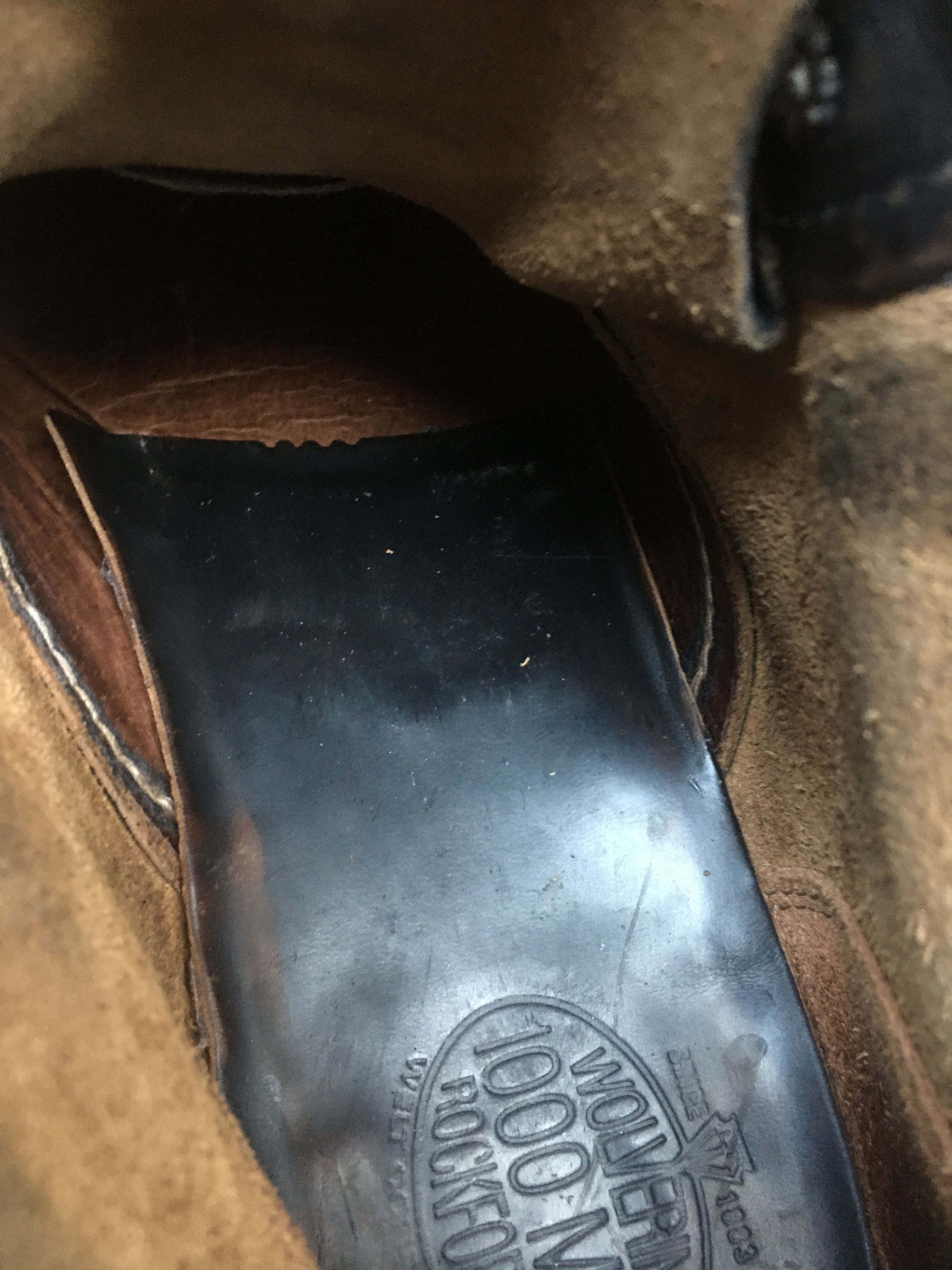 wolverine 1000 miles black leather boots sz US 12 D