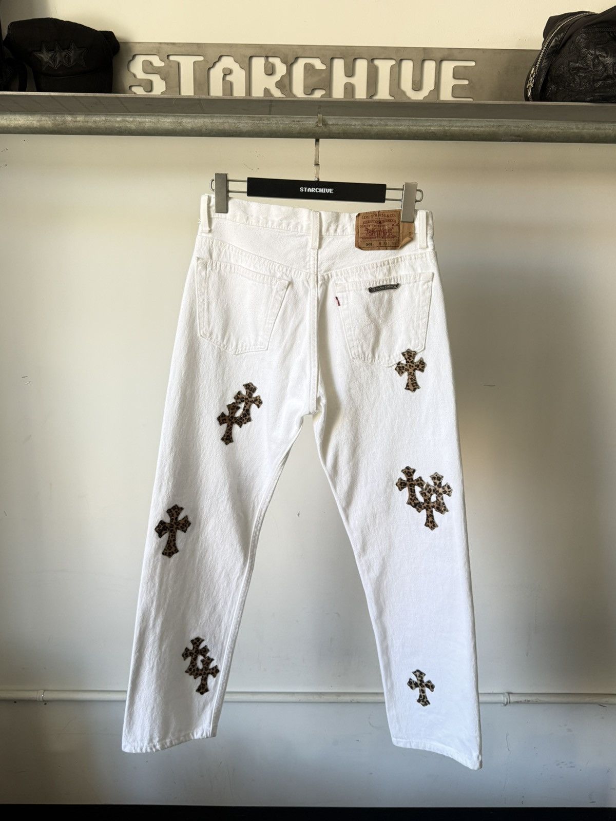 Chrome Hearts Chrome Hearts White & Cheetah Patch 501 Size US 30 / EU 46 - 4 Thumbnail