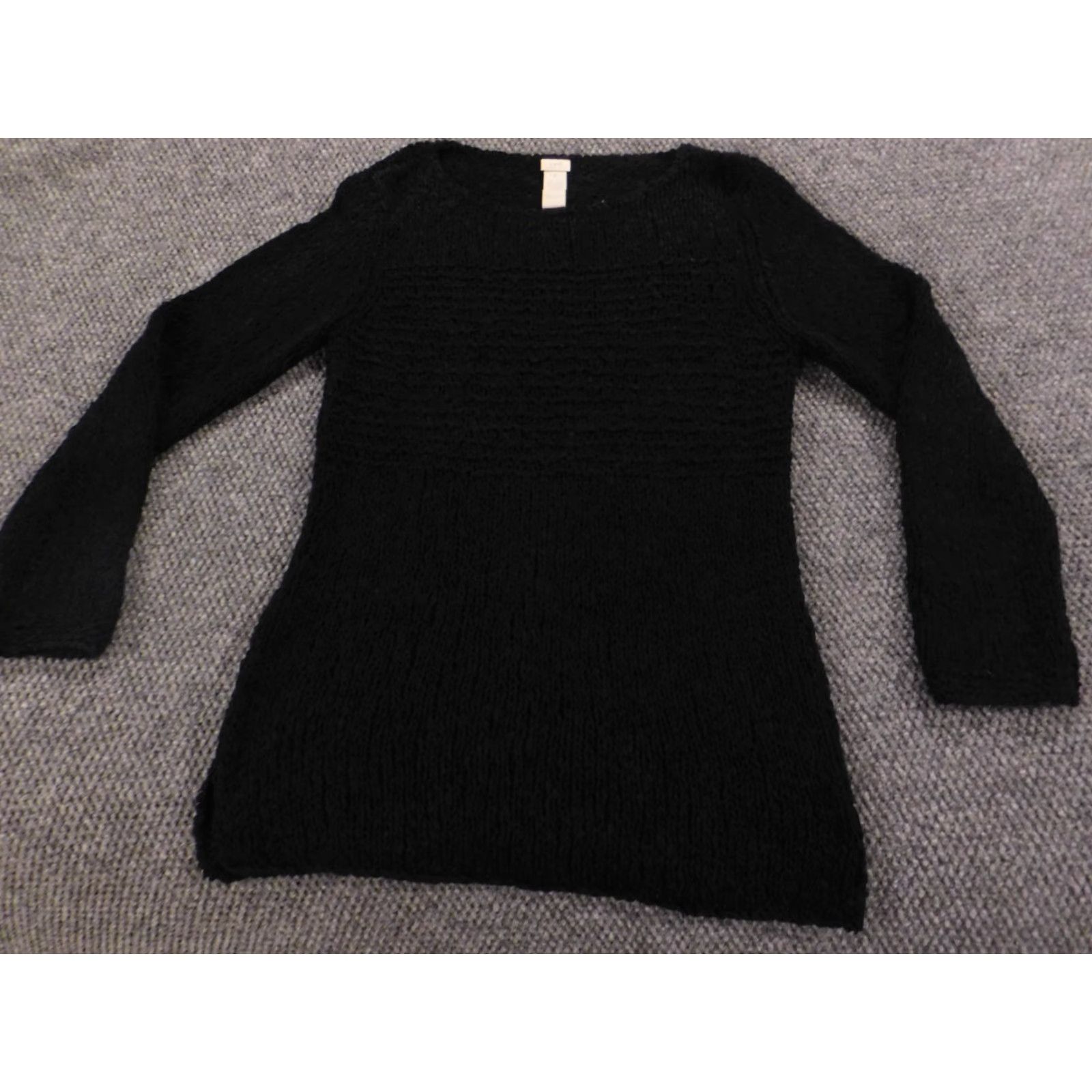 J. Jill J. Jill Sweater Womens Regular Small Black Crew Neck Cable-Knit Pullover Raglan Sleeve Size S / US 4 / IT 40 - 2 Thumbnail