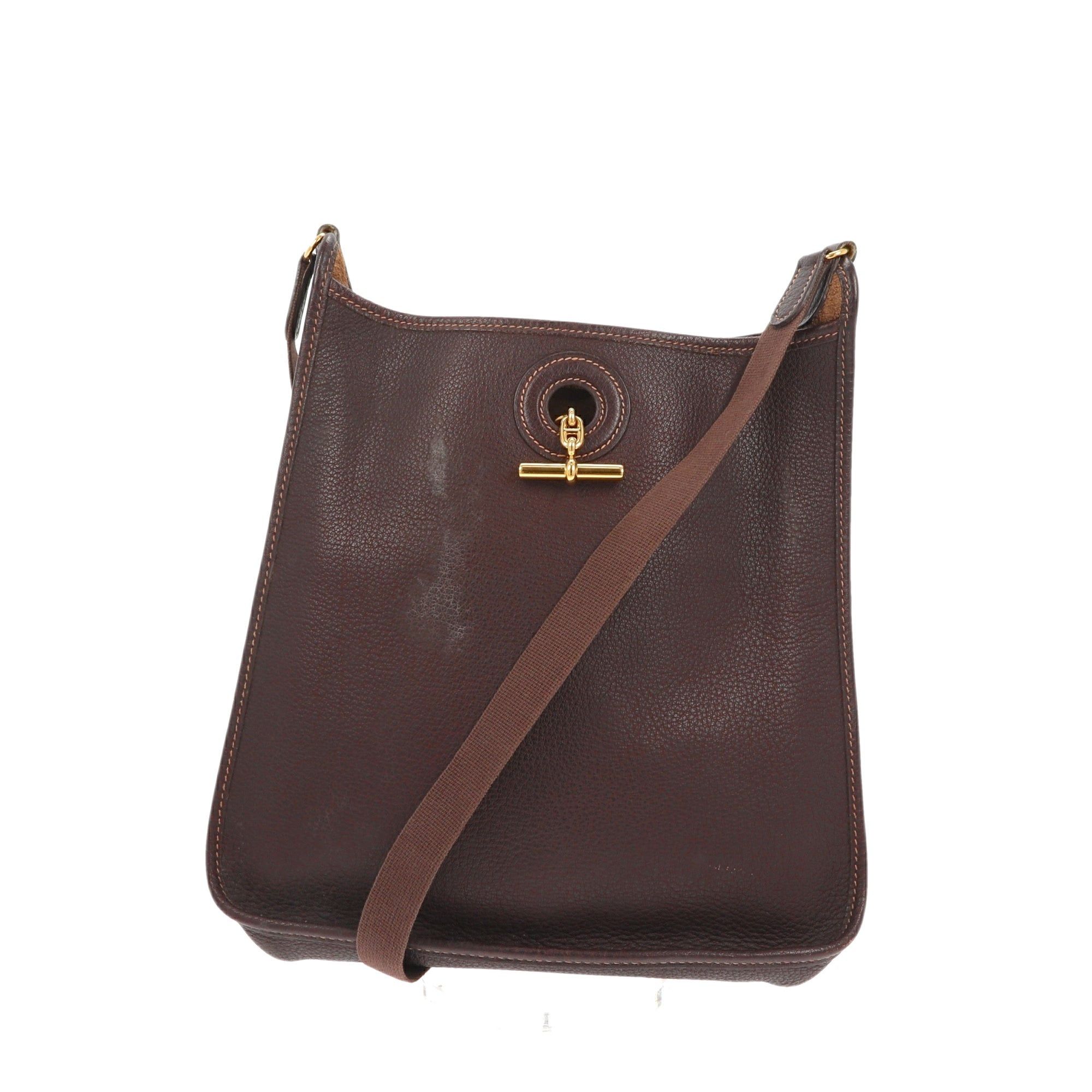 image of Hermes Vespa Shoulder Bag In Purple Leather, Women's