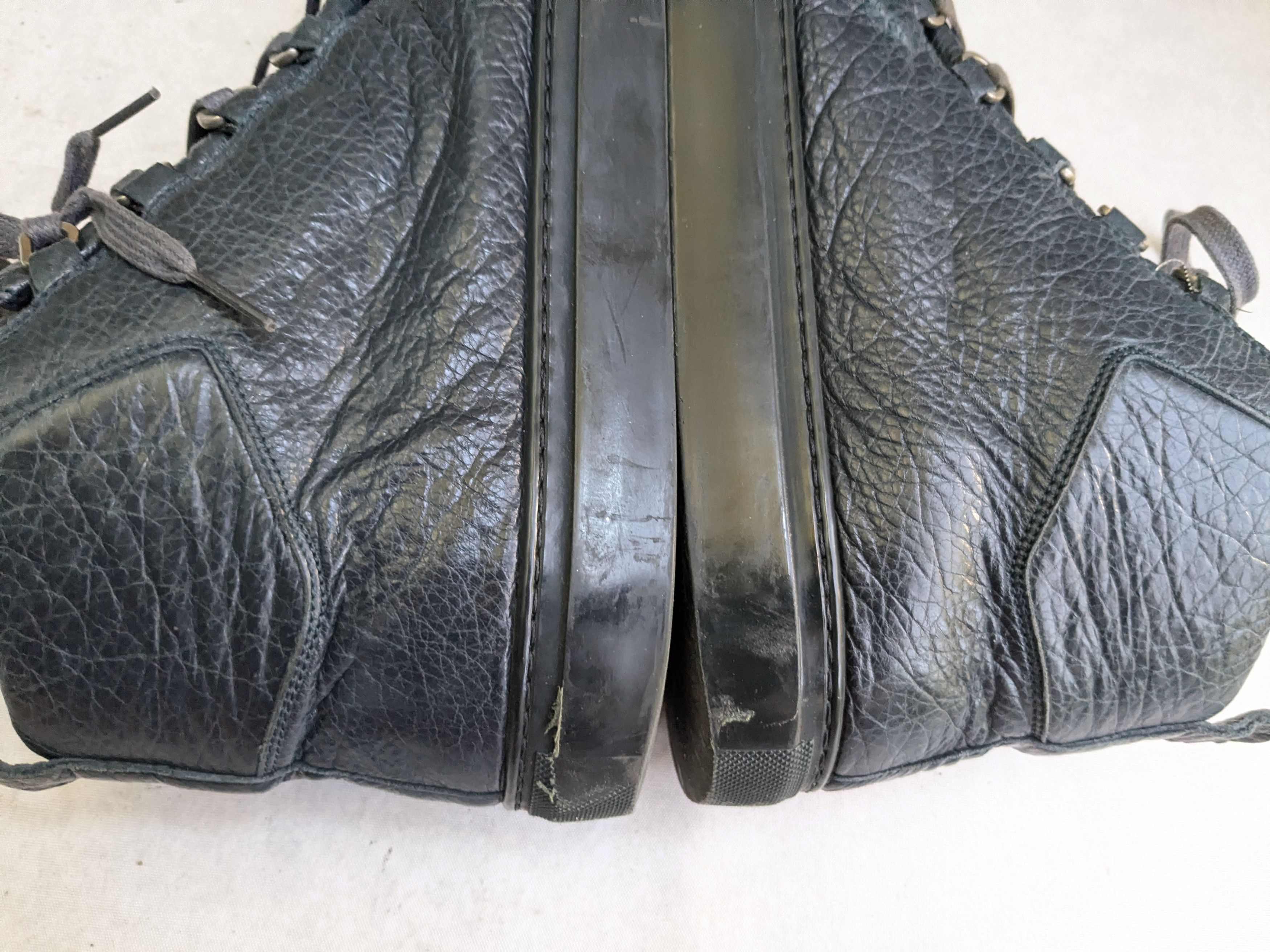 Balenciaga Balenciaga Arena Sneakers Navy Blue 11 High Tops Leather Size US 11 / EU 44 - 12 Thumbnail