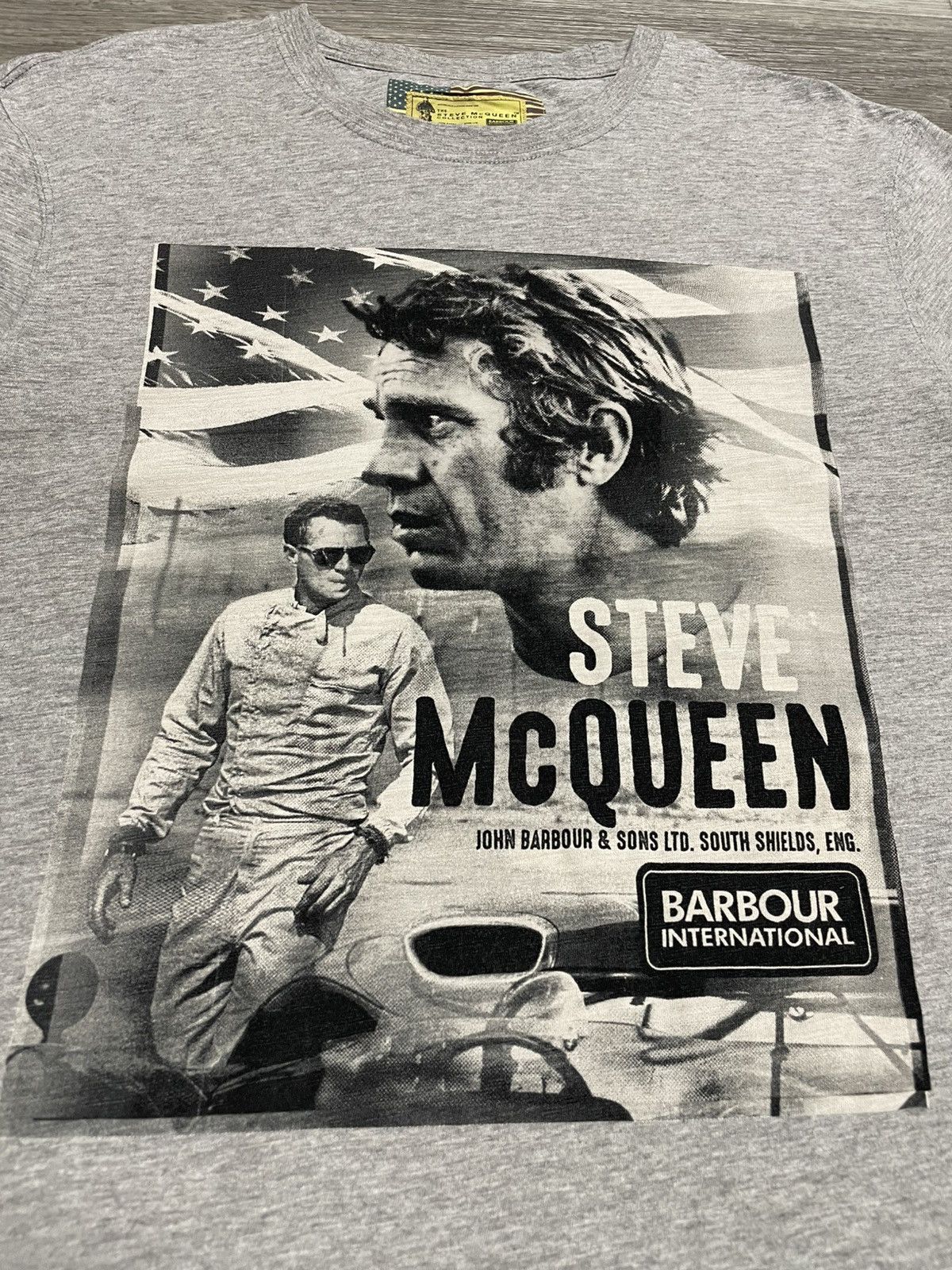 Barbour Barbour International Steve McQueen Gray T-Shirt Size US L / EU 52-54 / 3 - 4 Thumbnail