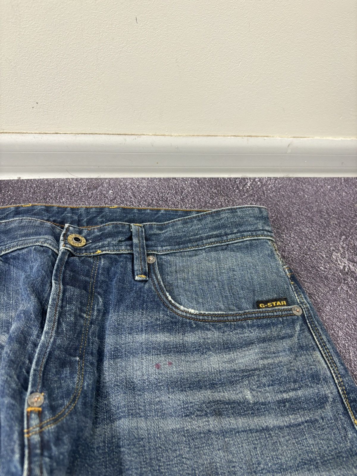 G-Star Vintage G-Star Raw Alum Faded Blue Avant Garde Denim Jeans Size US 34 / EU 50 - 6 Thumbnail