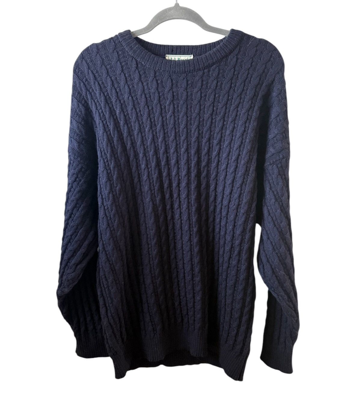 L.L. Bean LL Bean Fisherman Sweater cable Knit Ireland Worsted Wool Size US L / EU 52-54 / 3 - 1 Thumbnail