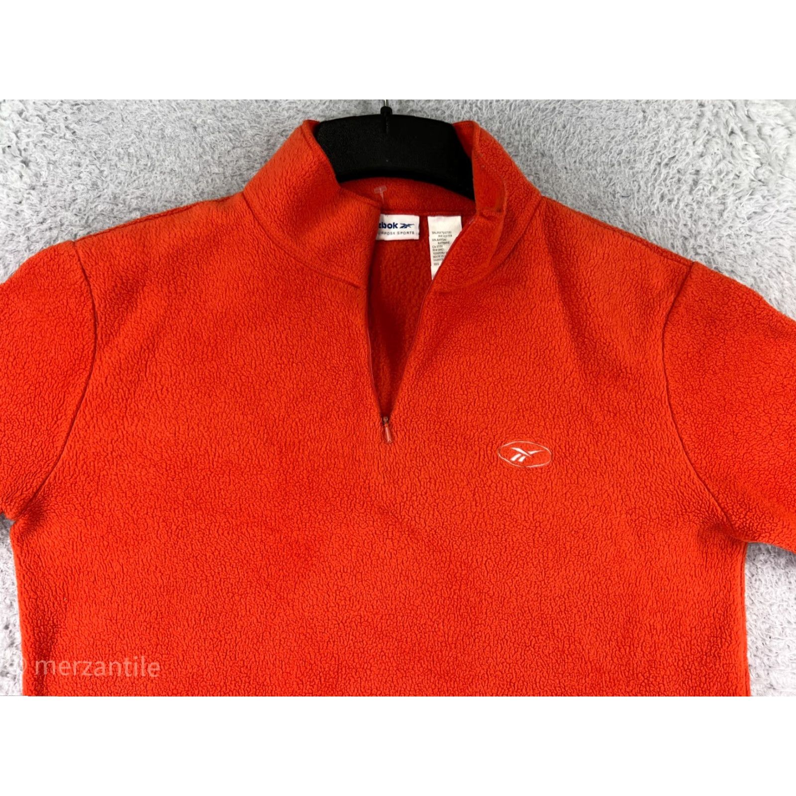 Reebok VINTAGE Reebok Sweater Womens M Red 1/4 Zip Mock Neck Polyester Fleece Casual Size M / US 6-8 / IT 42-44 - 6 Thumbnail