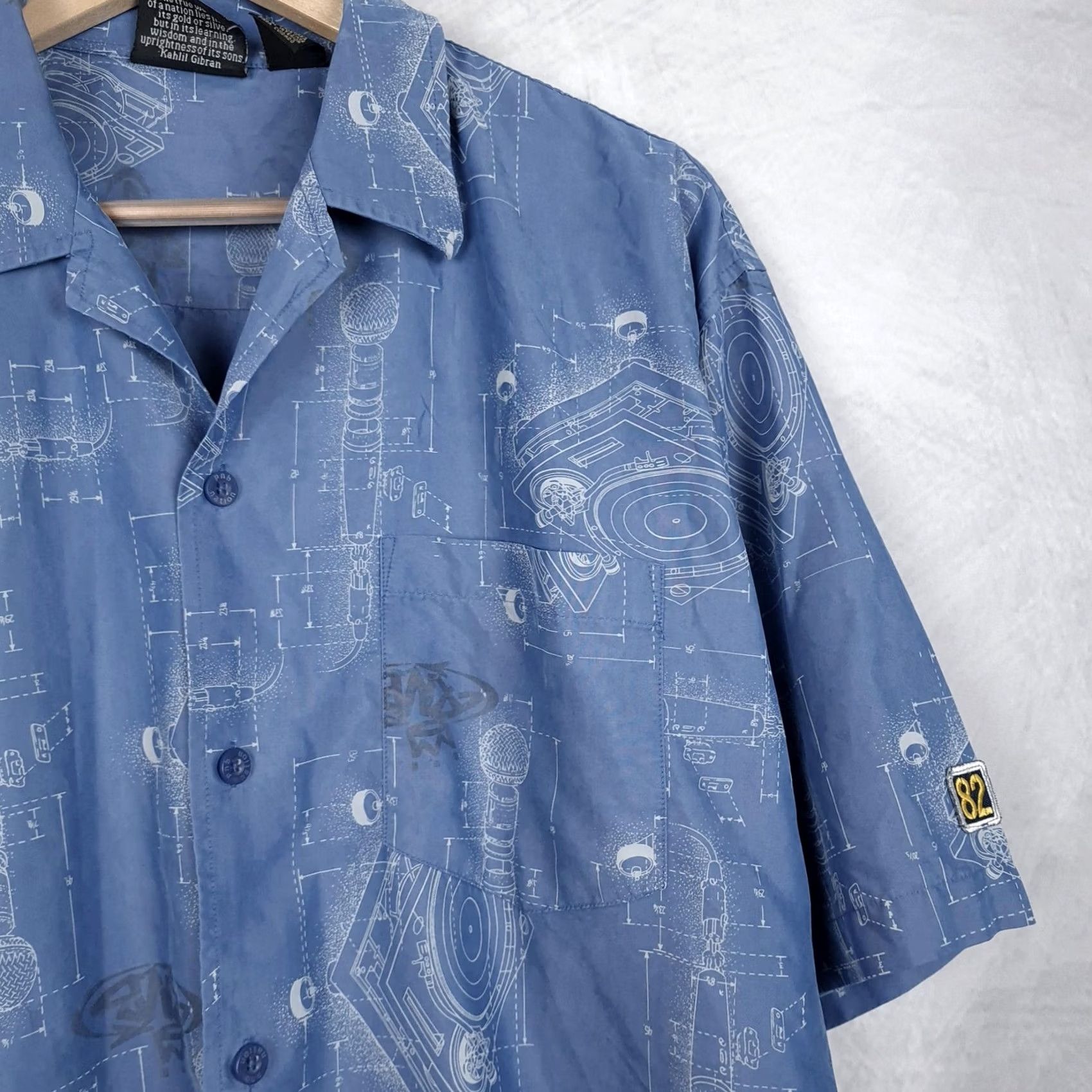 Vintage VINTAGE PNB Nation Clothing Shirt Mens XL Blue DJ Turntable Hip Hop Graphic Print 90s Casual Masculine Size US XL / EU 56 / 4 - 4 Thumbnail