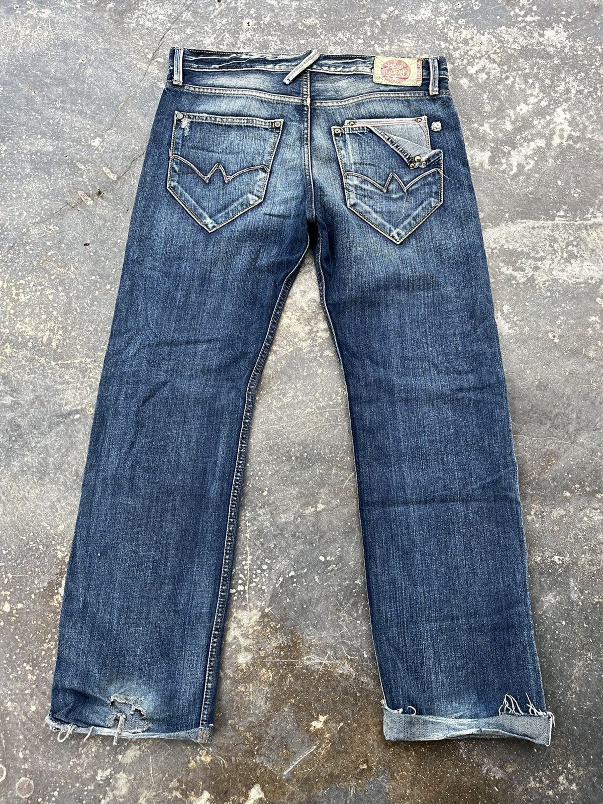 If Six Was Nine × Japanese Brand × Vintage Vintage Selvadge Japan Rags Jeans Size US 34 / EU 50 - 2 Thumbnail