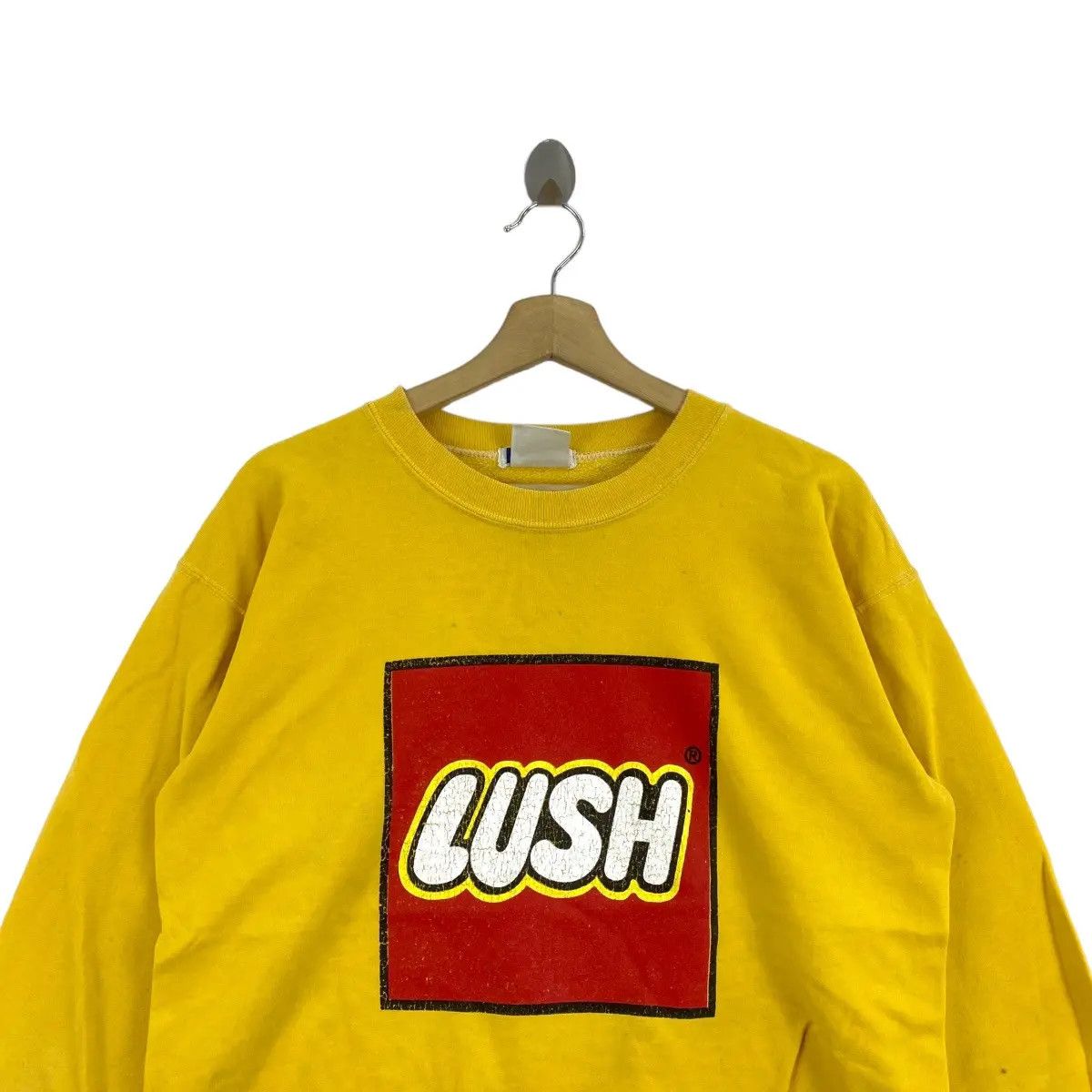 Vintage Vintage 90’ LUSH JAPAN LEGO Parody Logo Sweatshirt Pullover Size US L / EU 52-54 / 3 - 3 Thumbnail