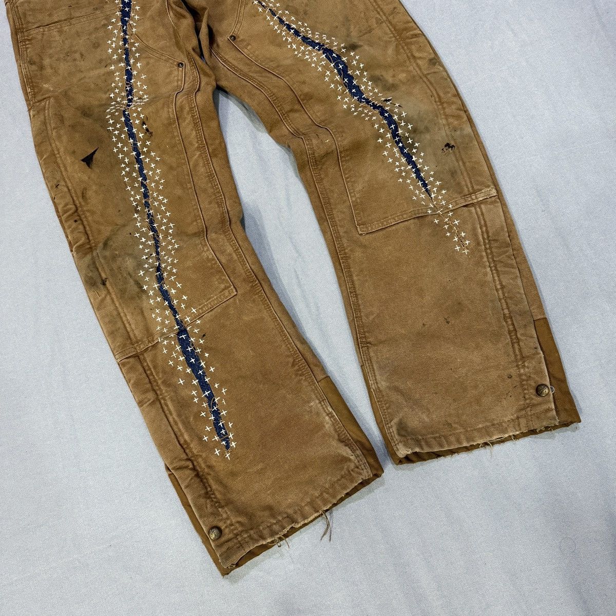 Carhartt Carhartt sashiko embroiderd B194 BRN Double knee denim Size US 34 / EU 50 - 5 Thumbnail