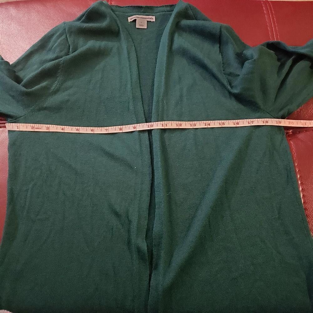 Designer C1300a Amazon Basics Ladies Open Green Cardigan Size L / US 10 / IT 46 - 3 Thumbnail
