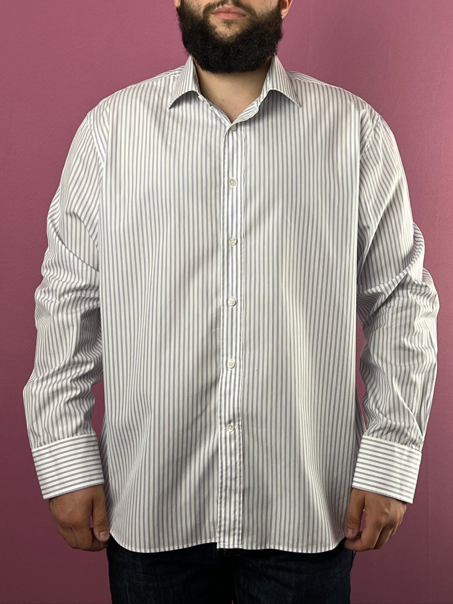 Vintage Canali Vintage Men's Striped Dress Shirt - L Size US L / EU 52-54 / 3 - 2 Thumbnail