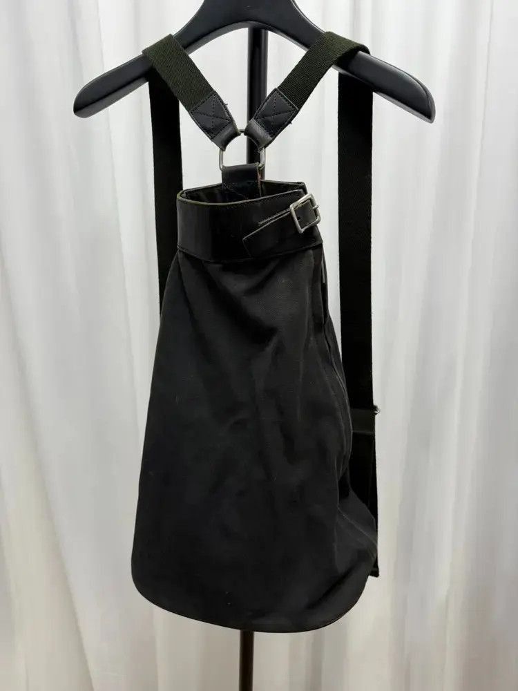 Yohji Yamamoto Pour Homme Leather Joint Canvas Bundle Bag-2