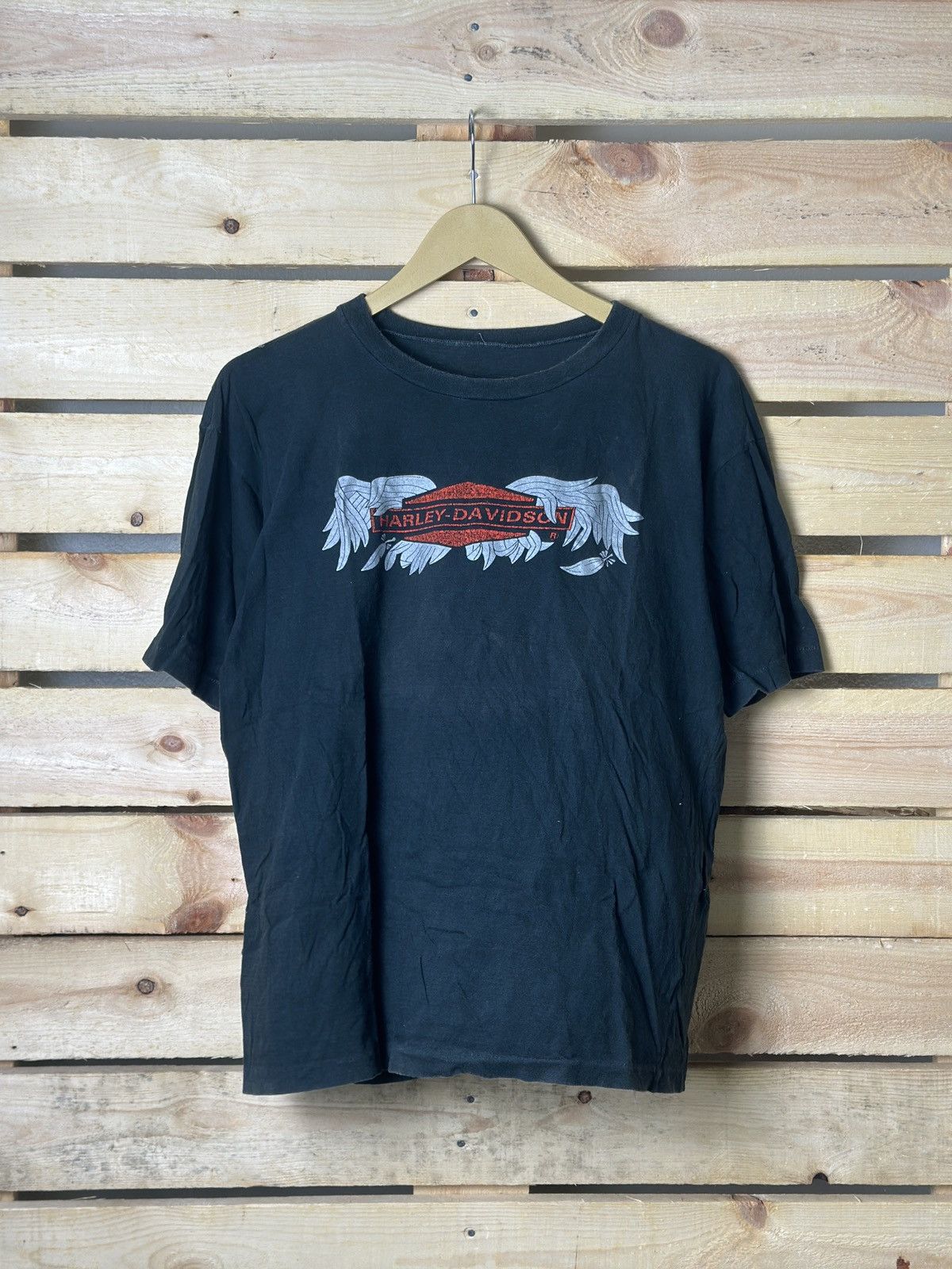 Harley Davidson × Vintage Vintage Single Sticth Harley Davidson Logo Shirt Size US S / EU 44-46 / 1 - 1 Thumbnail