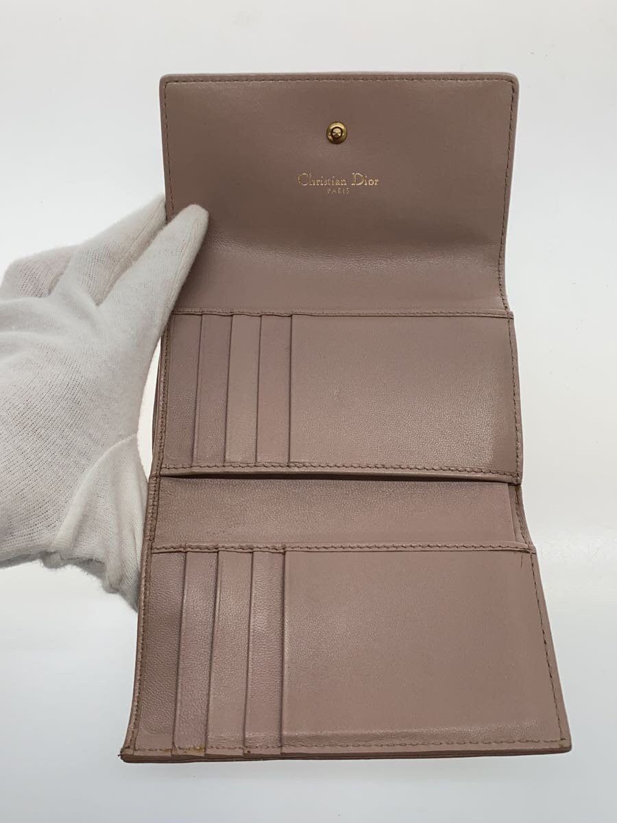 Dior Dior Leather Tri-Fold Wallet Pink Size ONE SIZE - 4 Thumbnail