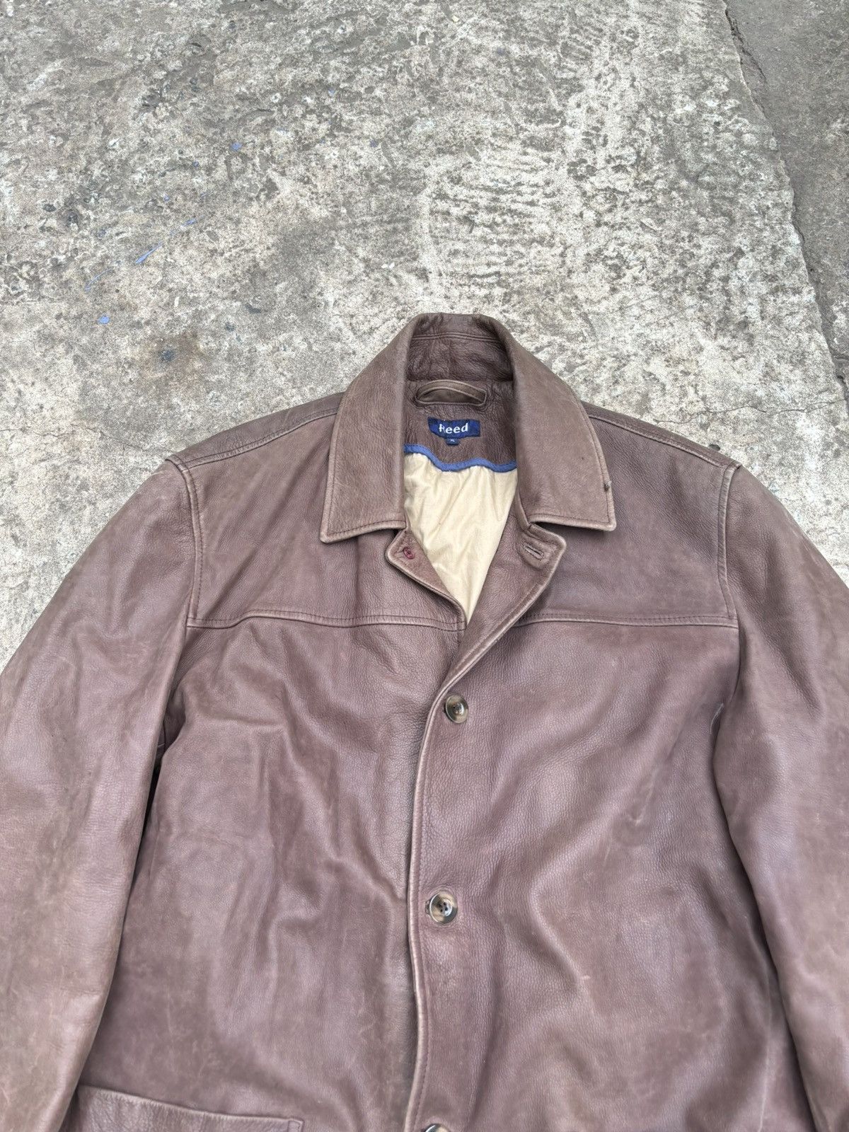 Genuine Leather Vintage Reed Brown Leather Jacket Size US XL / EU 56 / 4 - 3 Thumbnail