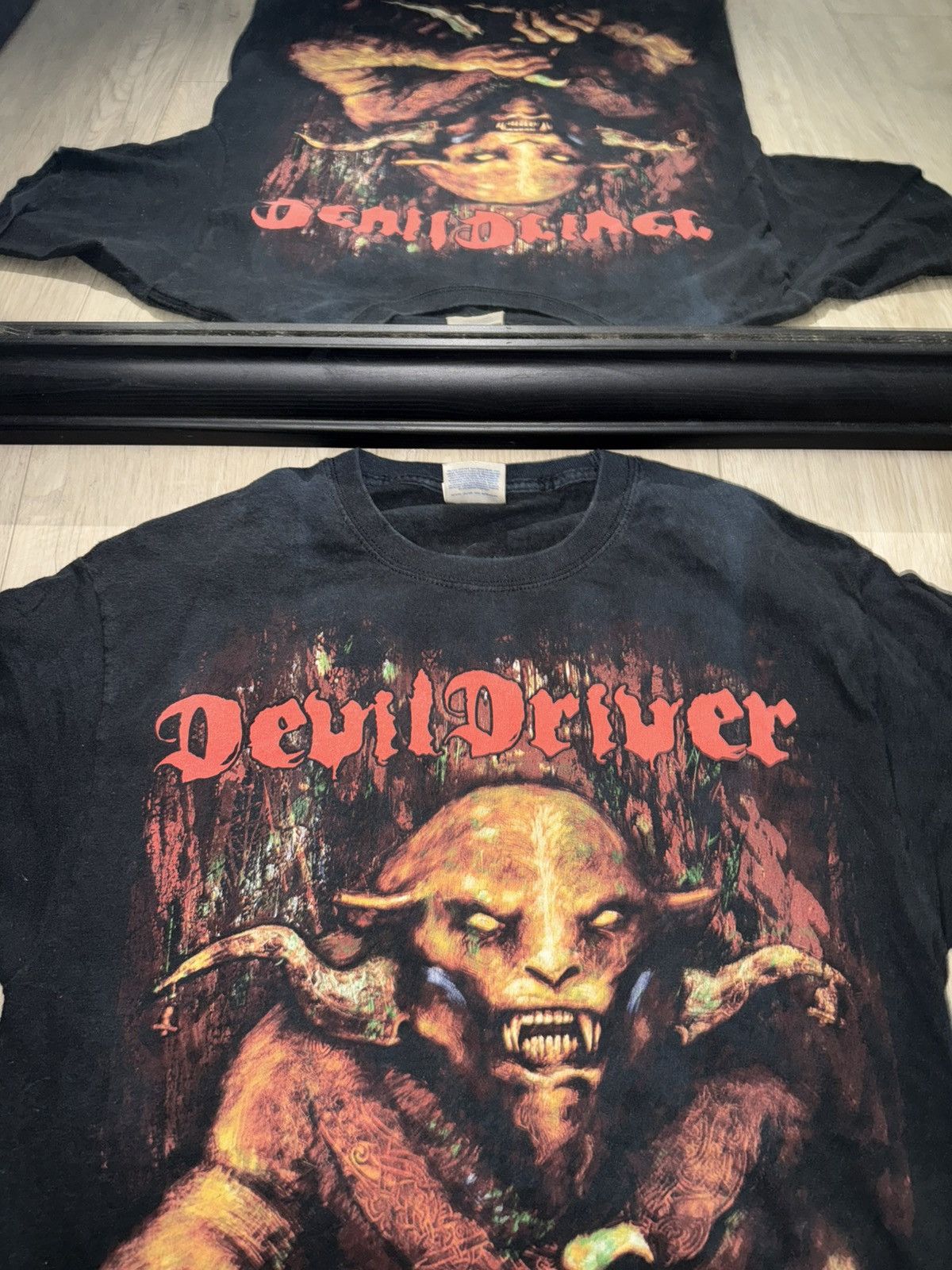 Band Tees × Vintage Vintage / Y2K Devil Driver Band Shirt Size US L / EU 52-54 / 3 - 4 Thumbnail