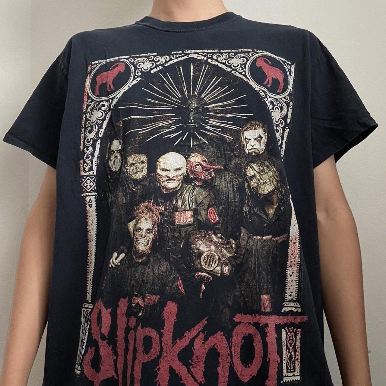 Vintage Vintage Slipknot Band Graphics Black Tee Shirt Grailed
