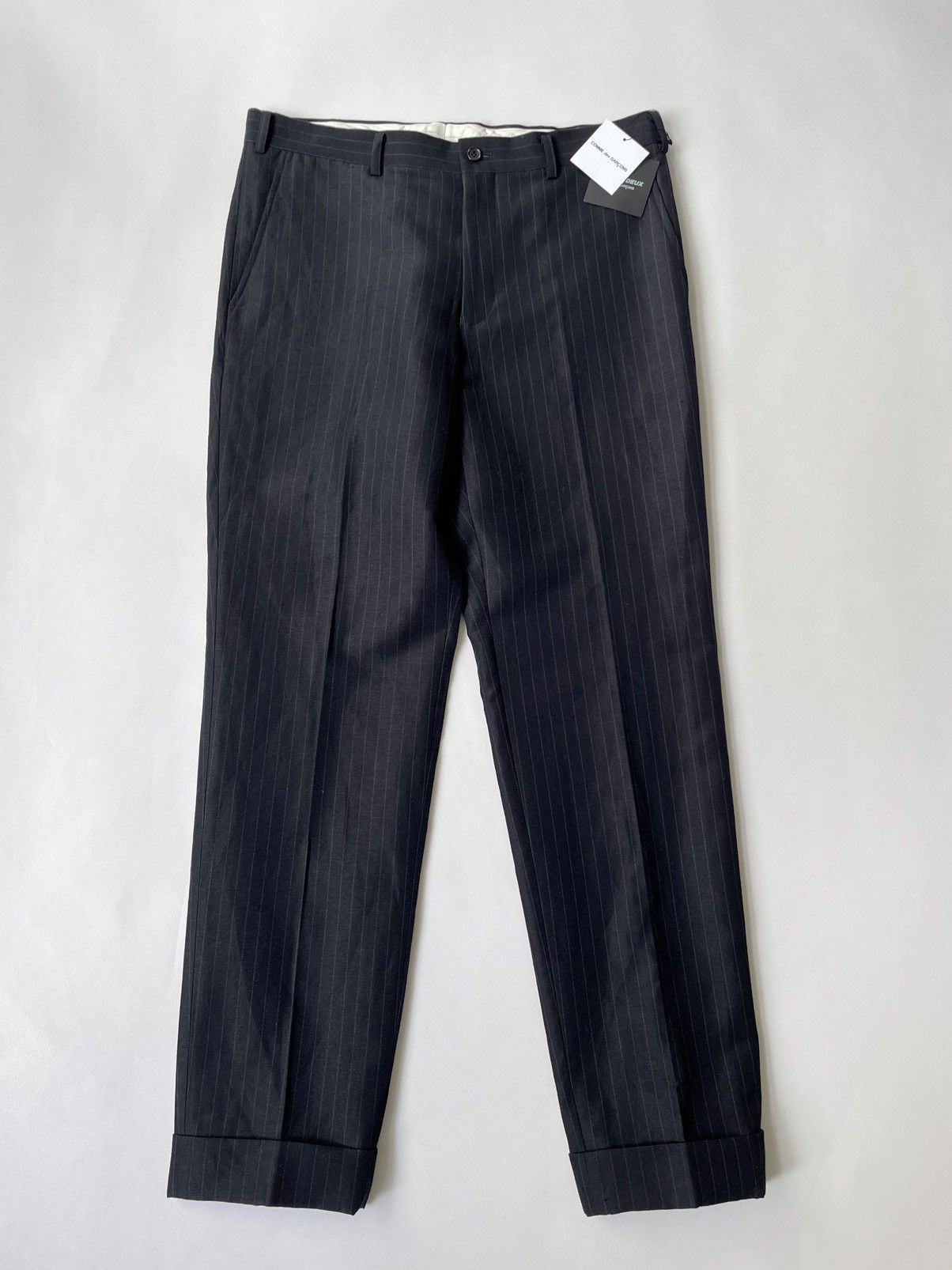 Comme des Garcons S/S 15 Black/Grey Pinstripe Trousers Size US 34 / EU 50 - 20 Thumbnail