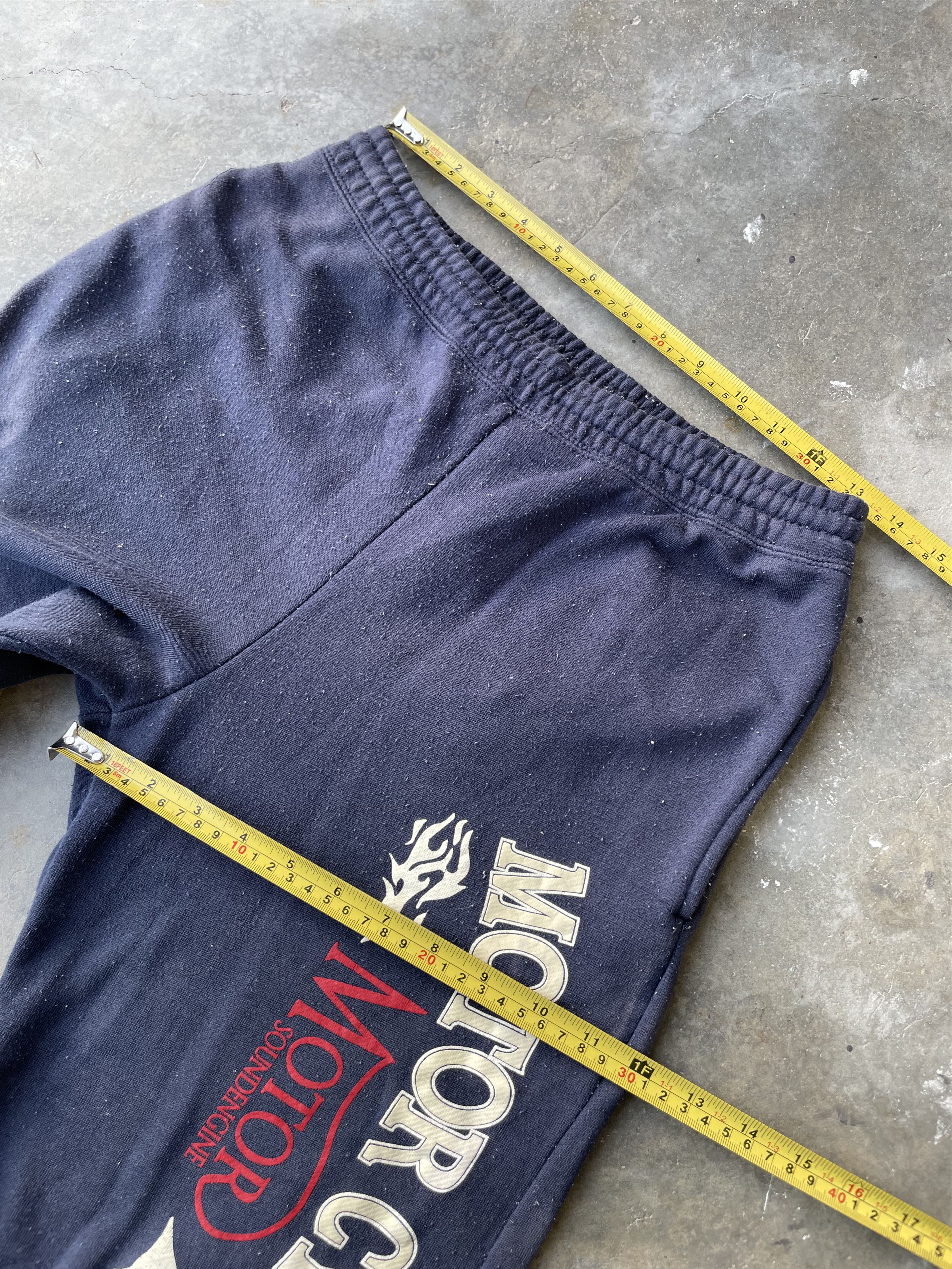Vintage Vintage Motorcycle Flames Biker Big Logo Sunfaded Sweatpants Size US 29 - 5 Thumbnail