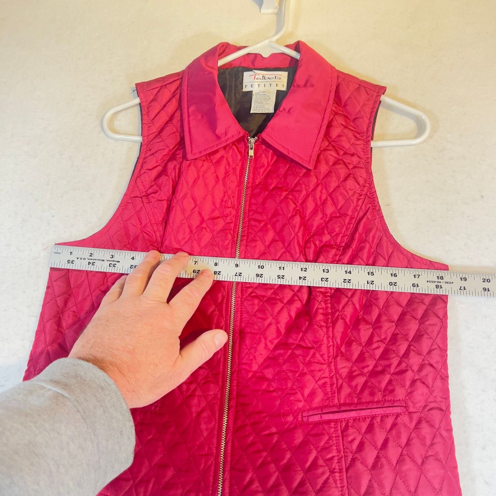 Other Talbots Petites Quilted Vest Womans S Cranberry Red Full Zip Size S / US 4 / IT 40 - 8 Thumbnail