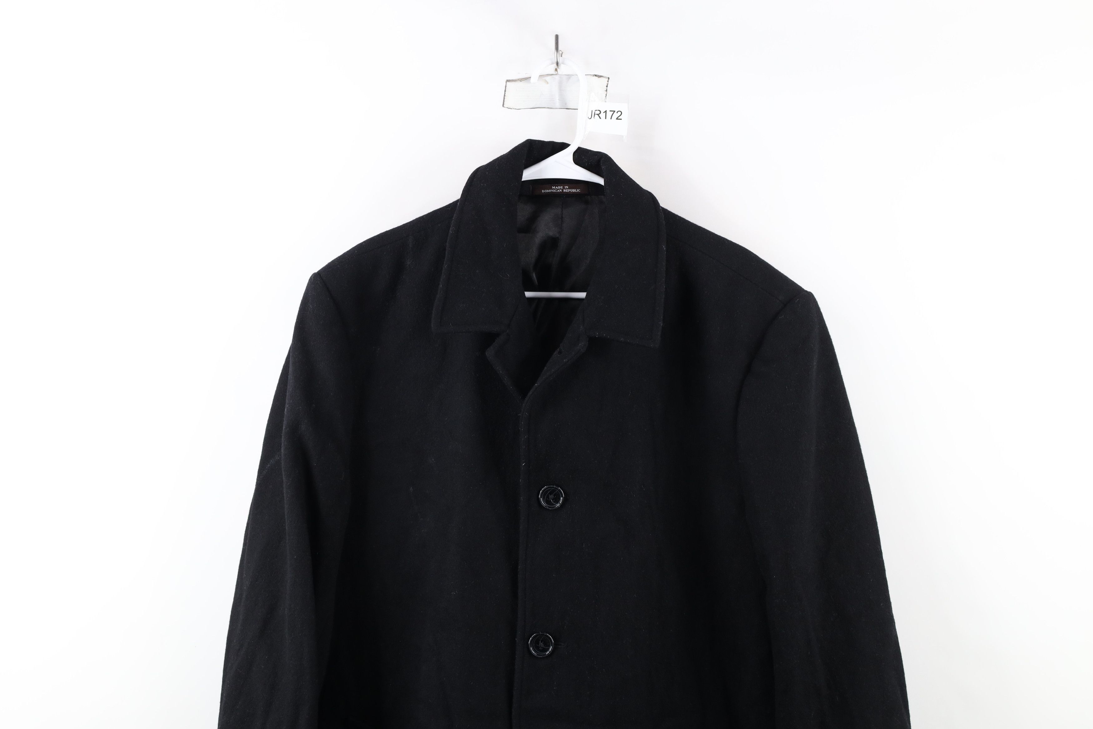 Michael Kors × Vintage Michael Kors Wool Blend Trench Coat Overcoat Jacket Black Size US XL / EU 56 / 4 - 2 Thumbnail