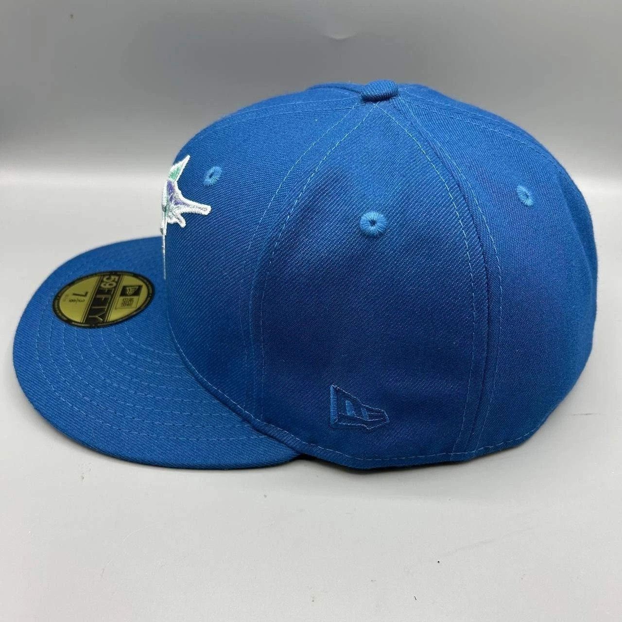 New Era Florida Marlins Hat Men 7 3/8 Blue Purple MLB Fitted Cap Size ONE SIZE - 6 Thumbnail