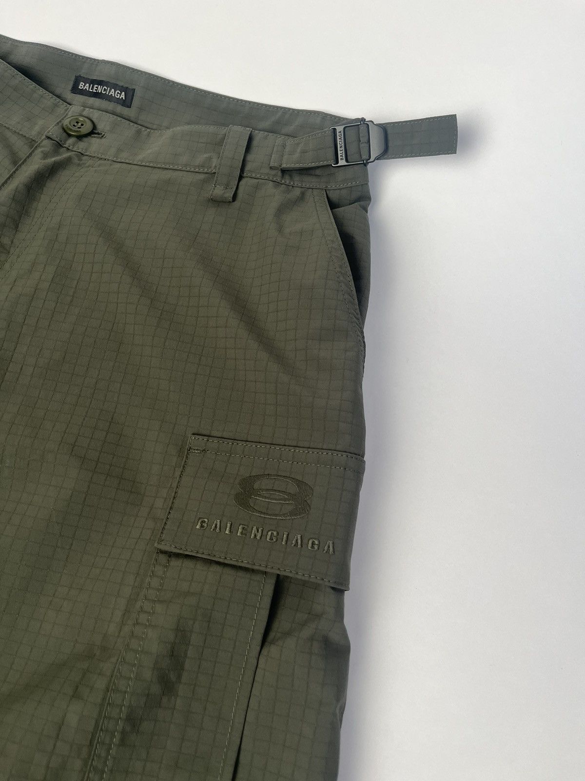 Balenciaga - Green Unity Sports Icon Light Cargo Trousers Size US 30 / EU 46 - 8 Thumbnail