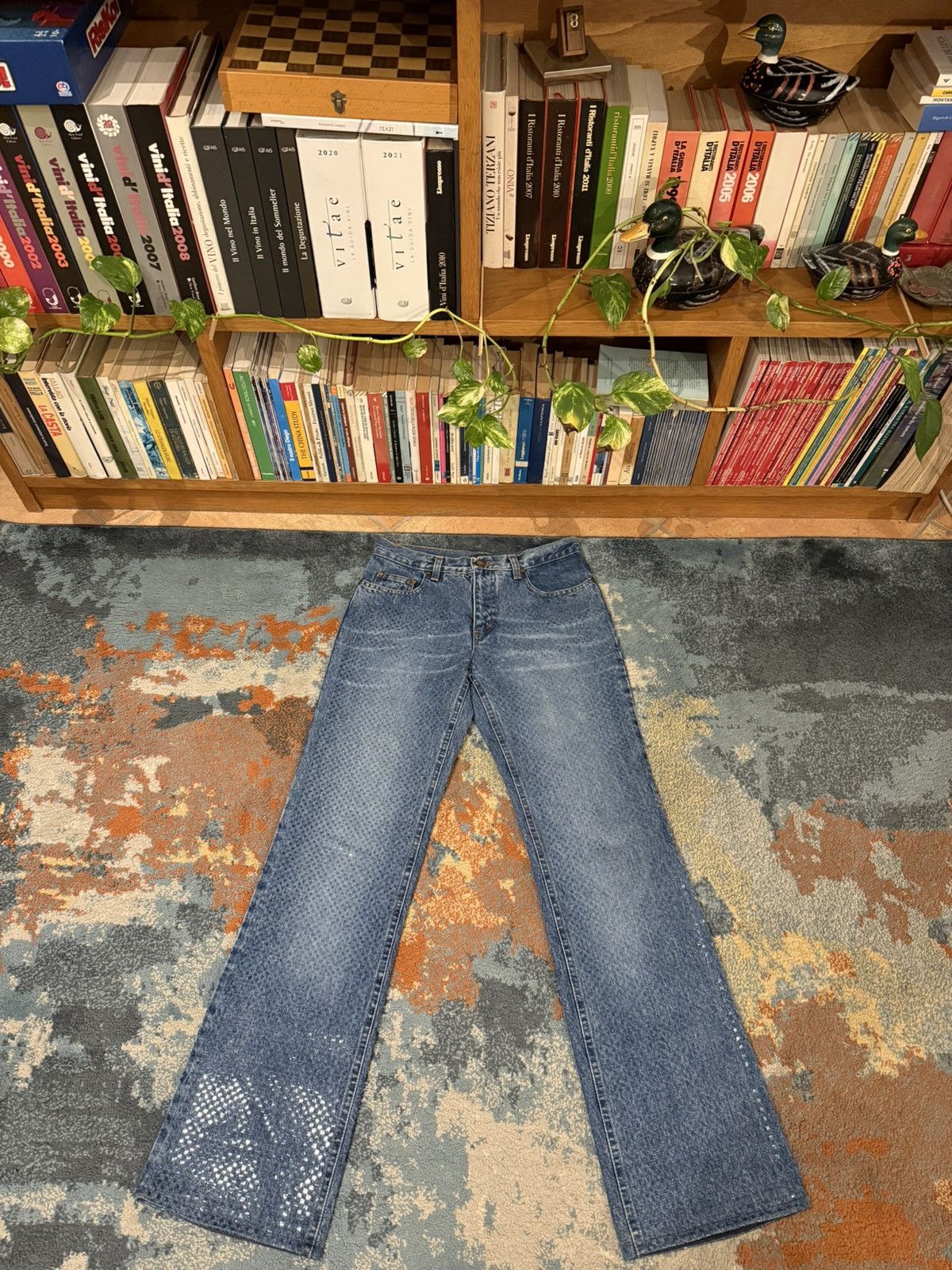Just Cavalli Archive Roberto Cavalli Vintage Y2K Scale Full print Jeans Size 28" / US 6 / IT 42 - 2 Thumbnail