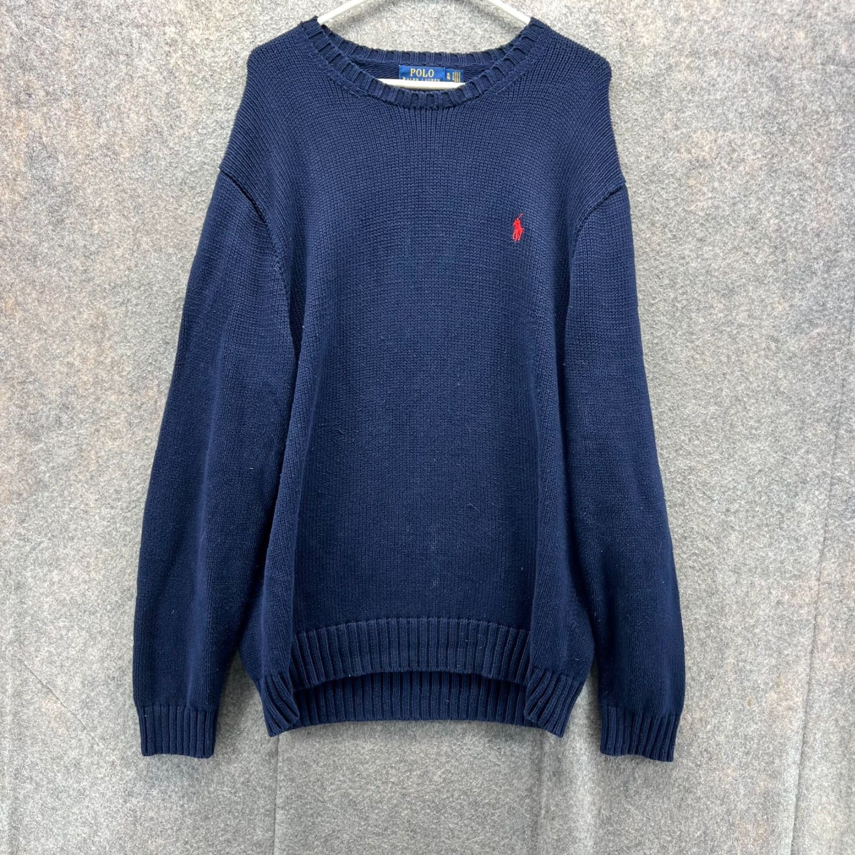 Polo Ralph Lauren VINTAGE Polo Ralph Lauren Sweater Mens XL Blue Navy Pullover Fleece Pony Knit Crew Neck Size US XL / EU 56 / 4 - 2 Thumbnail