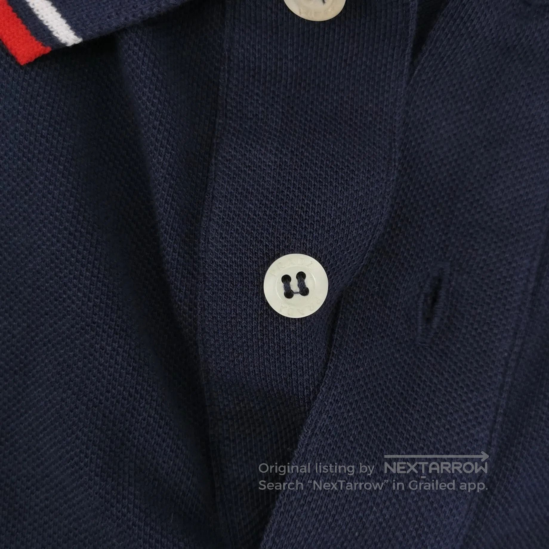 Prada XXL Cotton Striped Collar Polo Shirt.